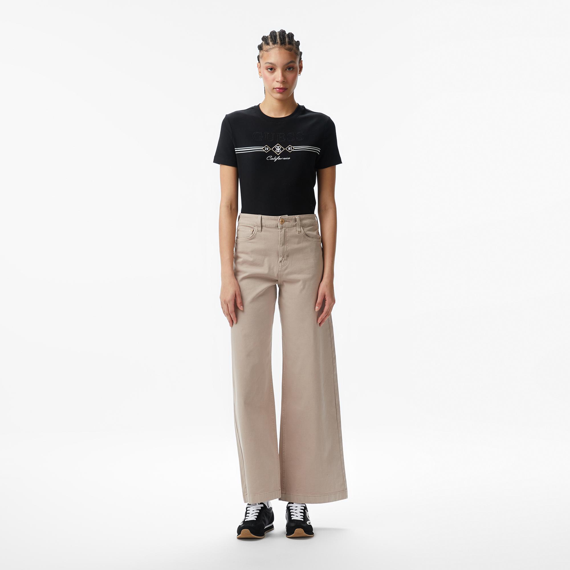 Guess Bellagio Skinny Fit Kadın Bej Pantolon