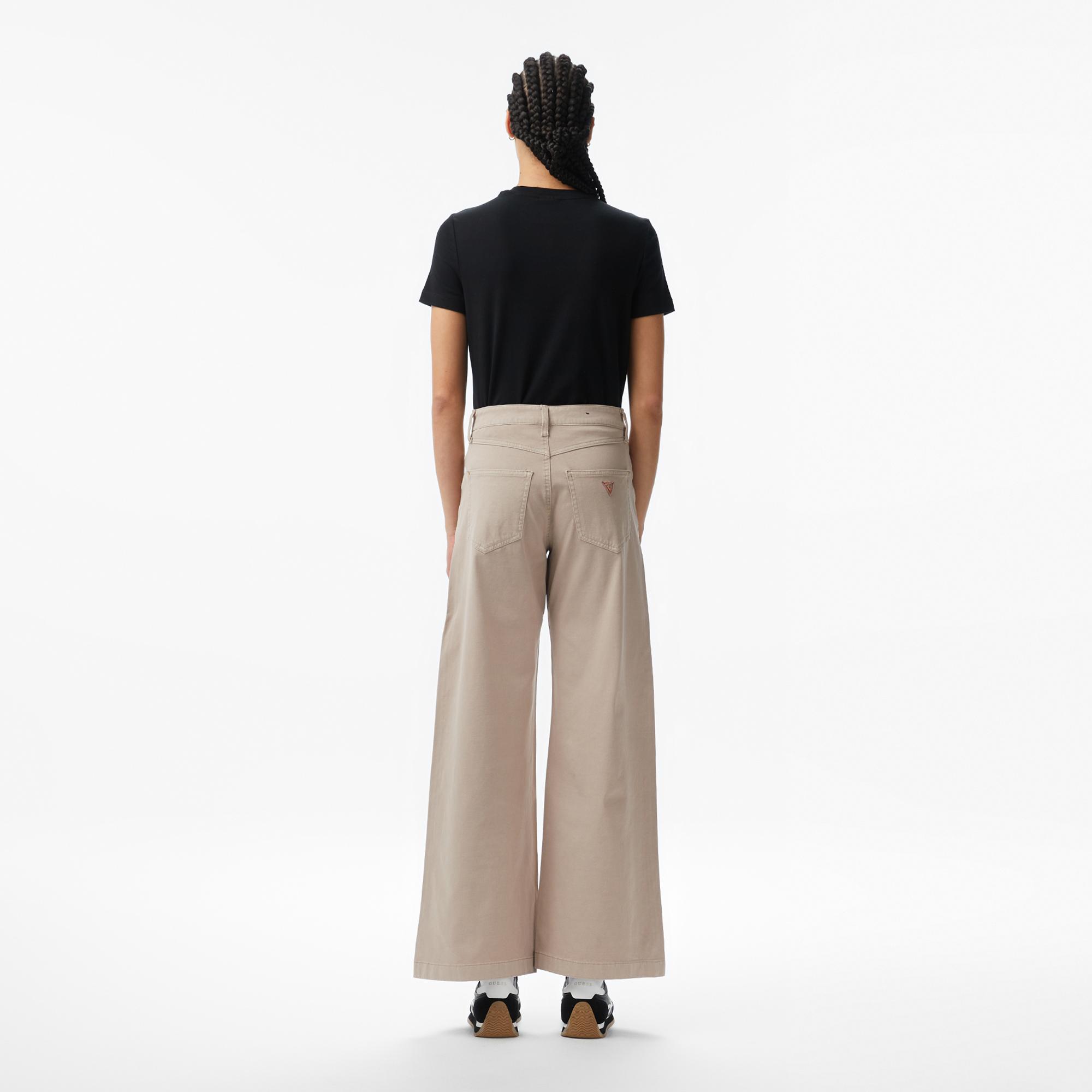 Guess Bellagio Skinny Fit Kadın Bej Pantolon