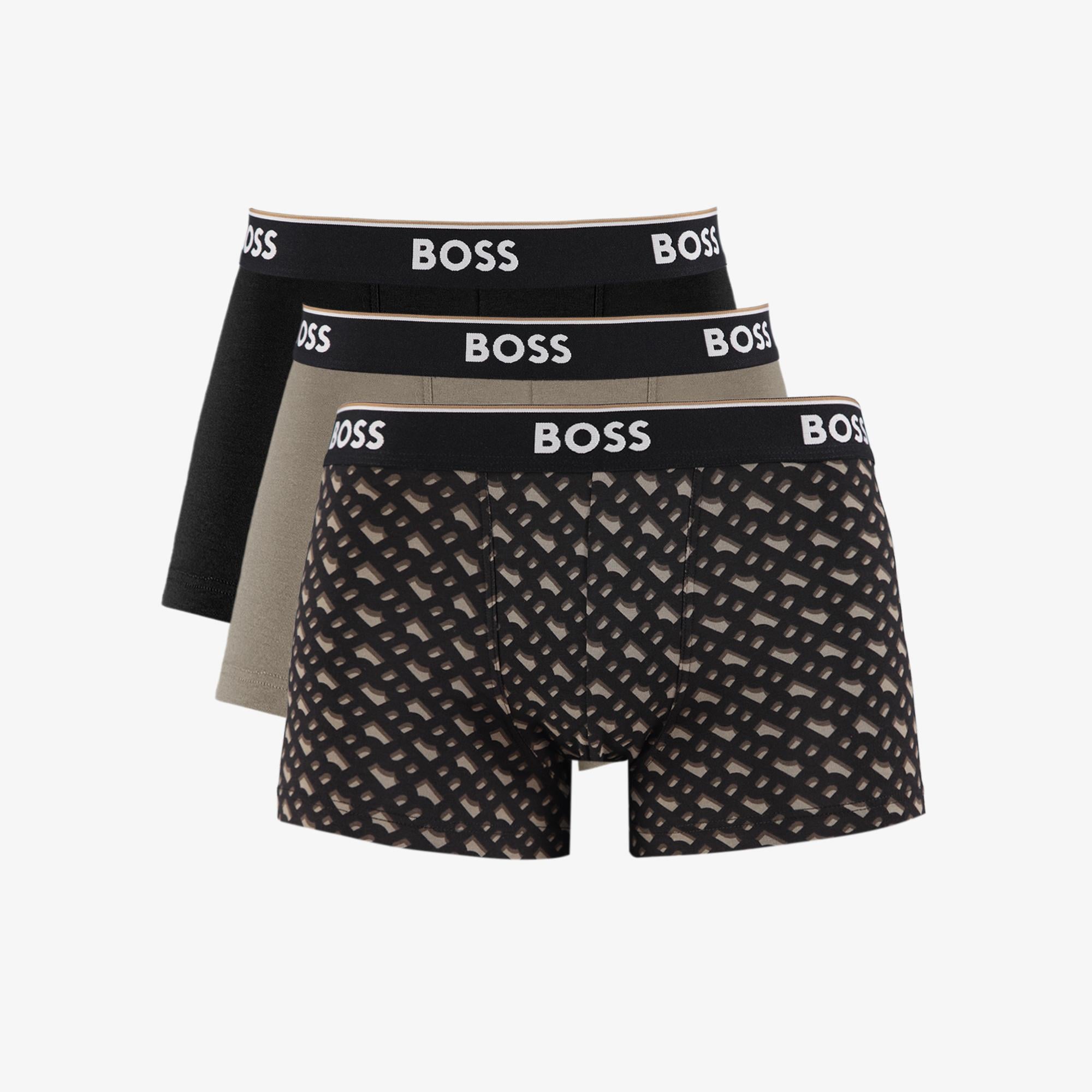 Boss Trunk Power 3'lü Erkek Kahverengi Boxer