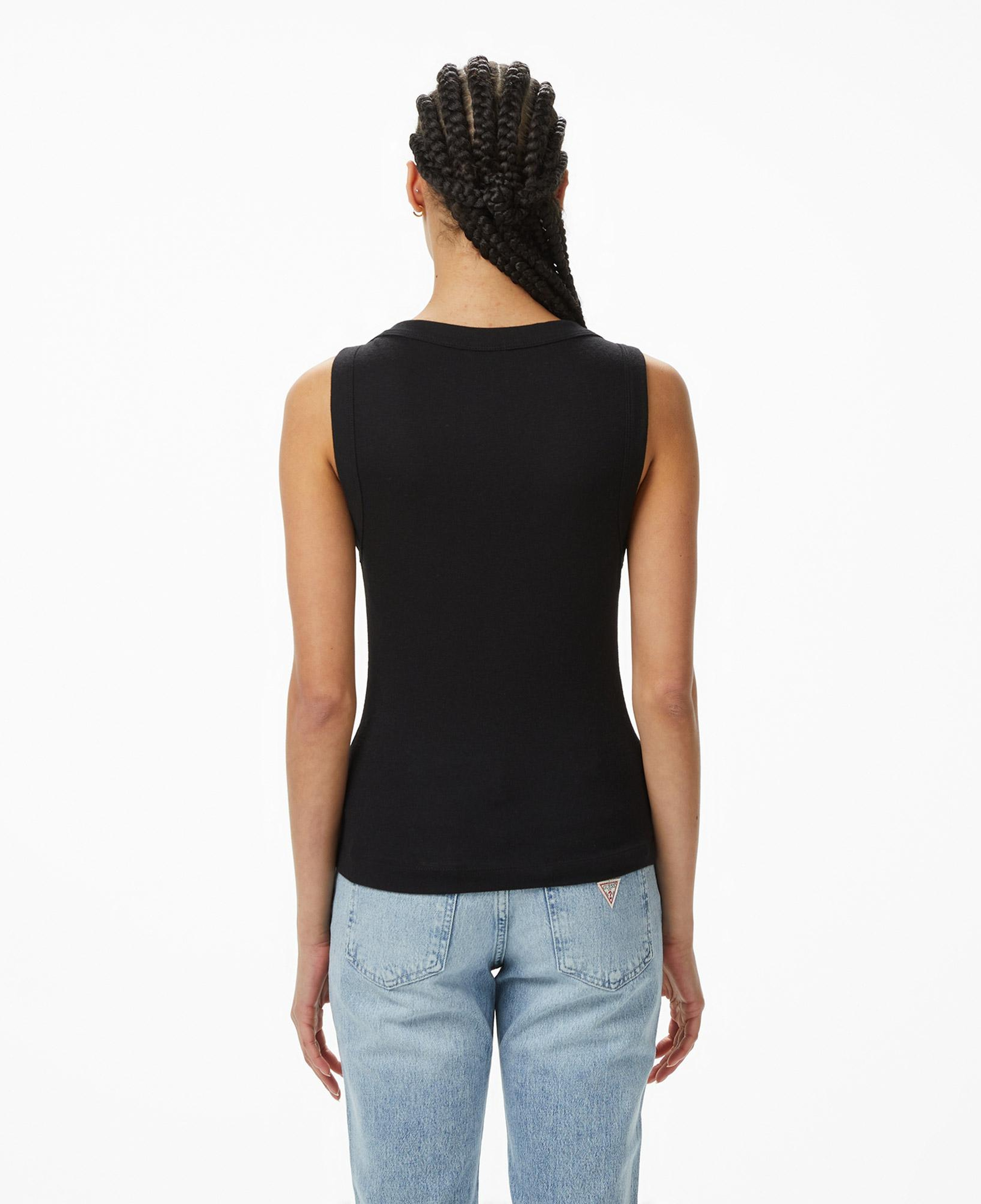 Guess Tina Ipek Karışımlı Kadın Siyah T-Shirt