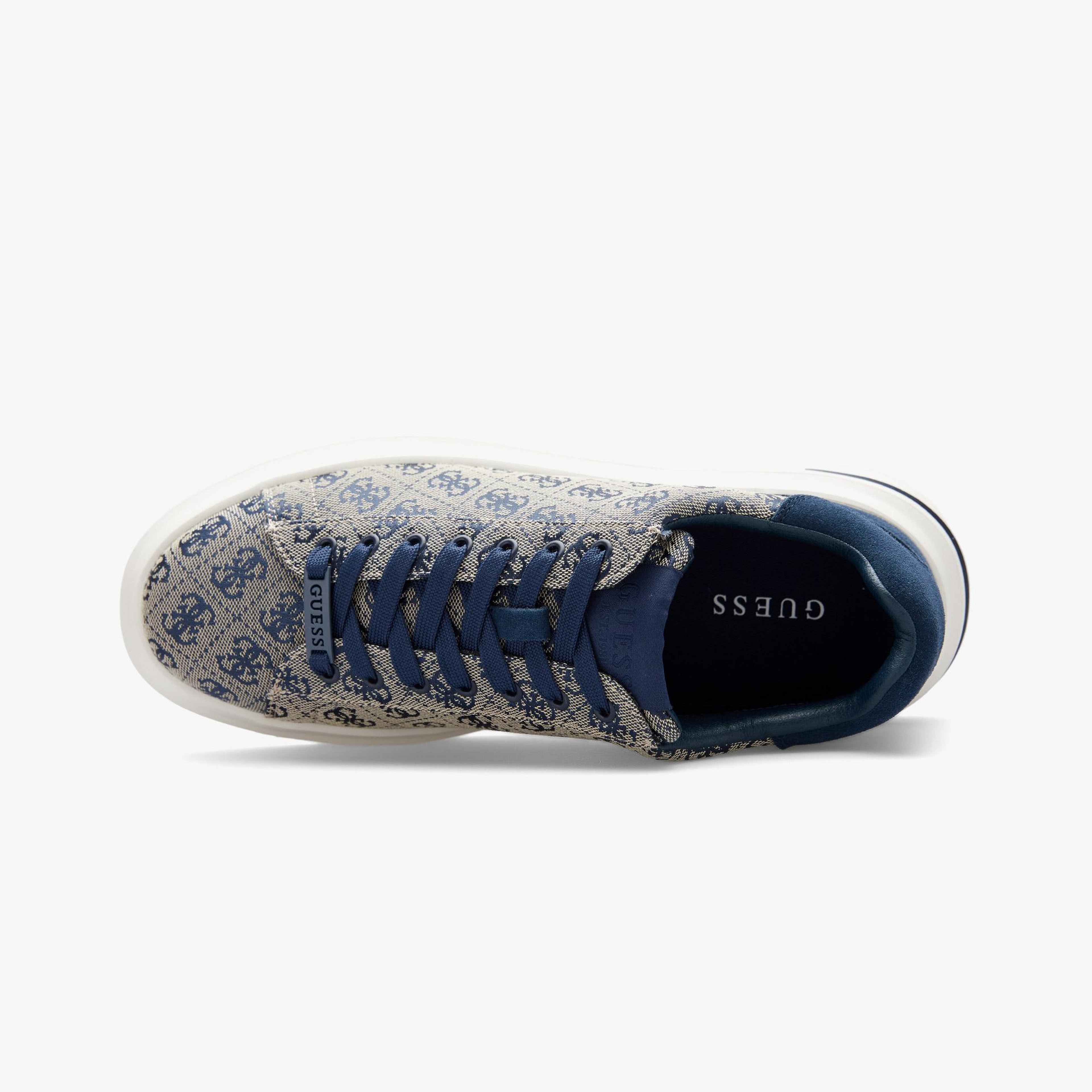 Guess Elba Deri Erkek Mavi Sneaker