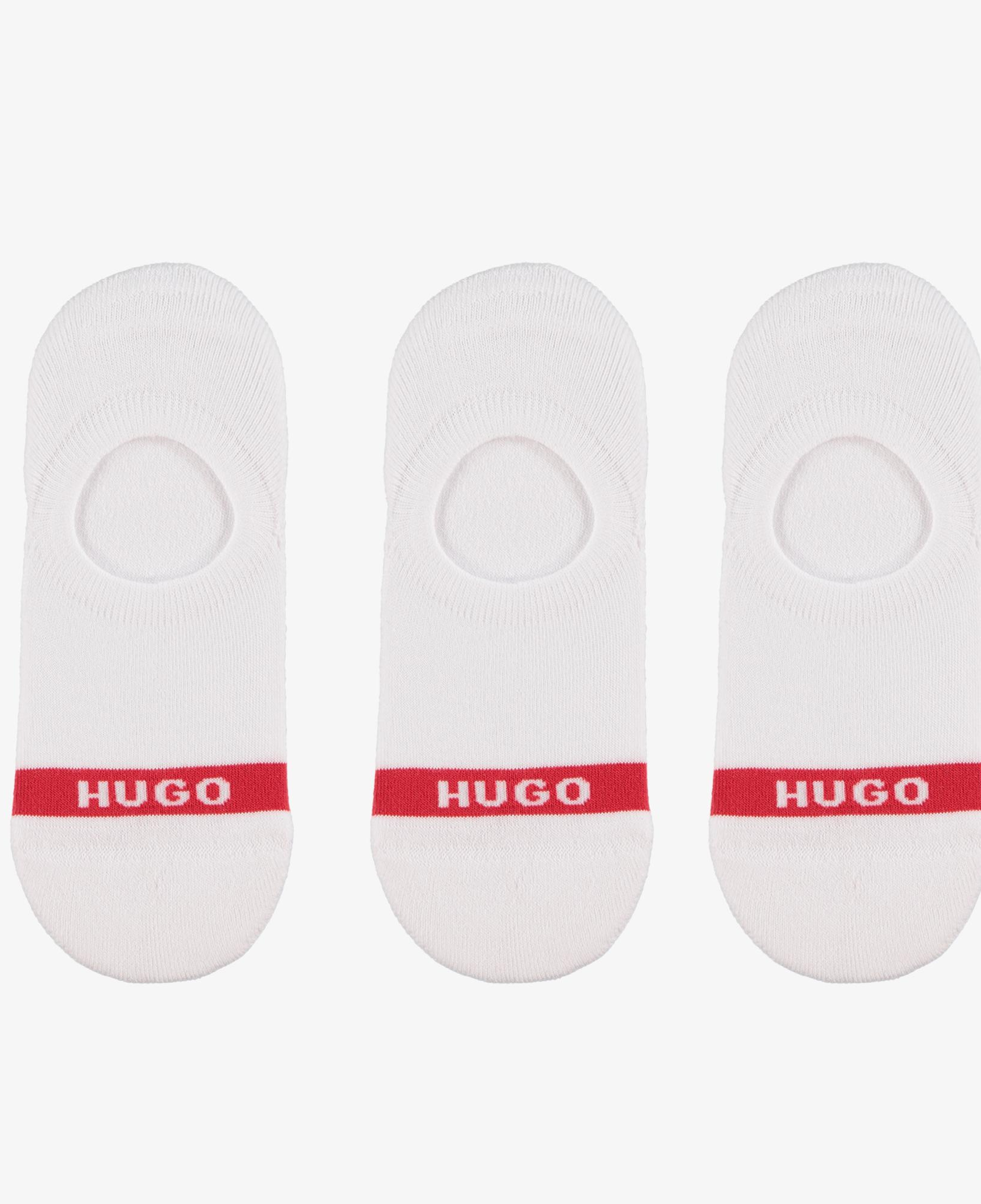 Hugo Plush Tape 3'lü Erkek Beyaz Çorap