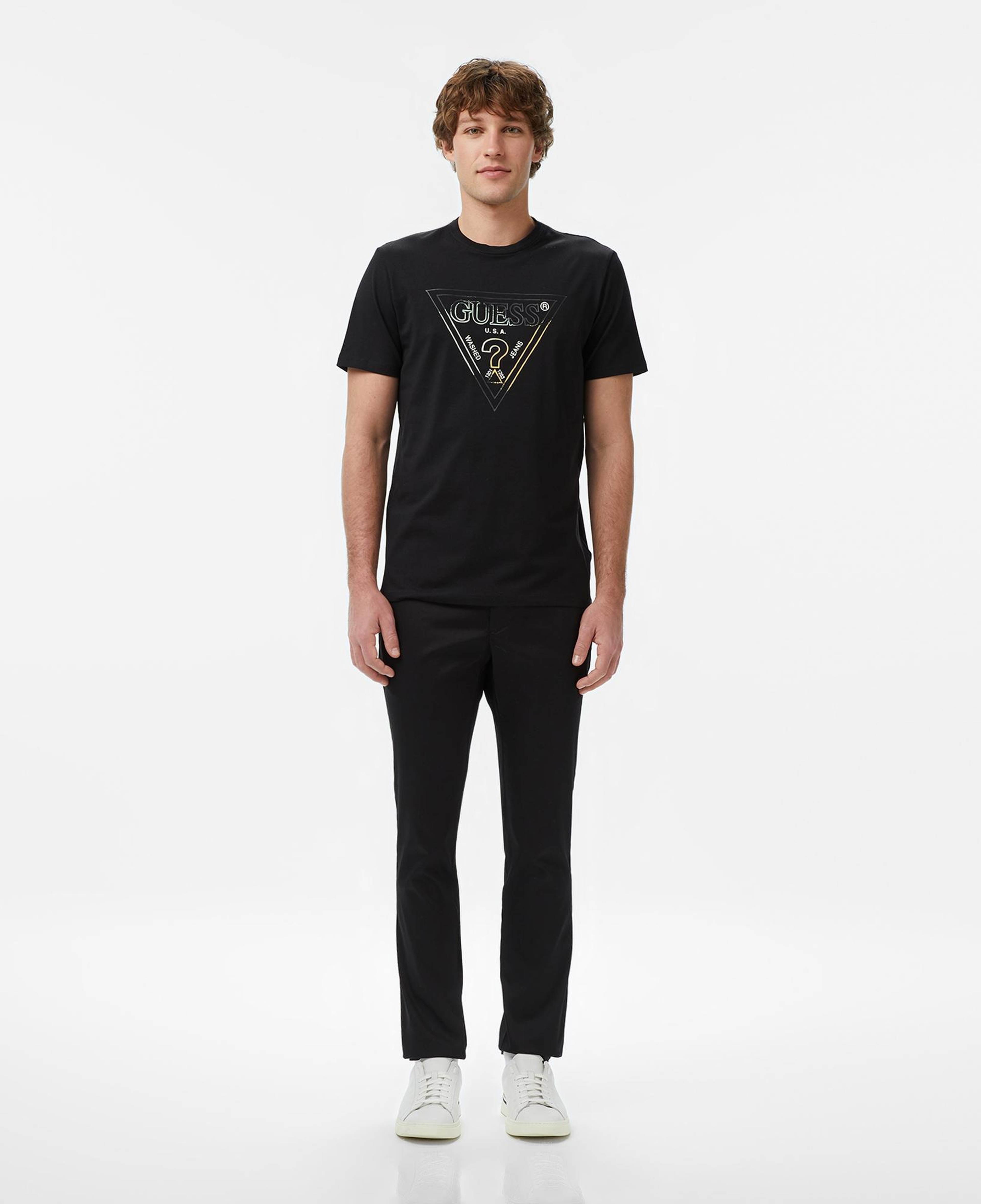 Guess Slim Fit Erkek Siyah T-Shirt