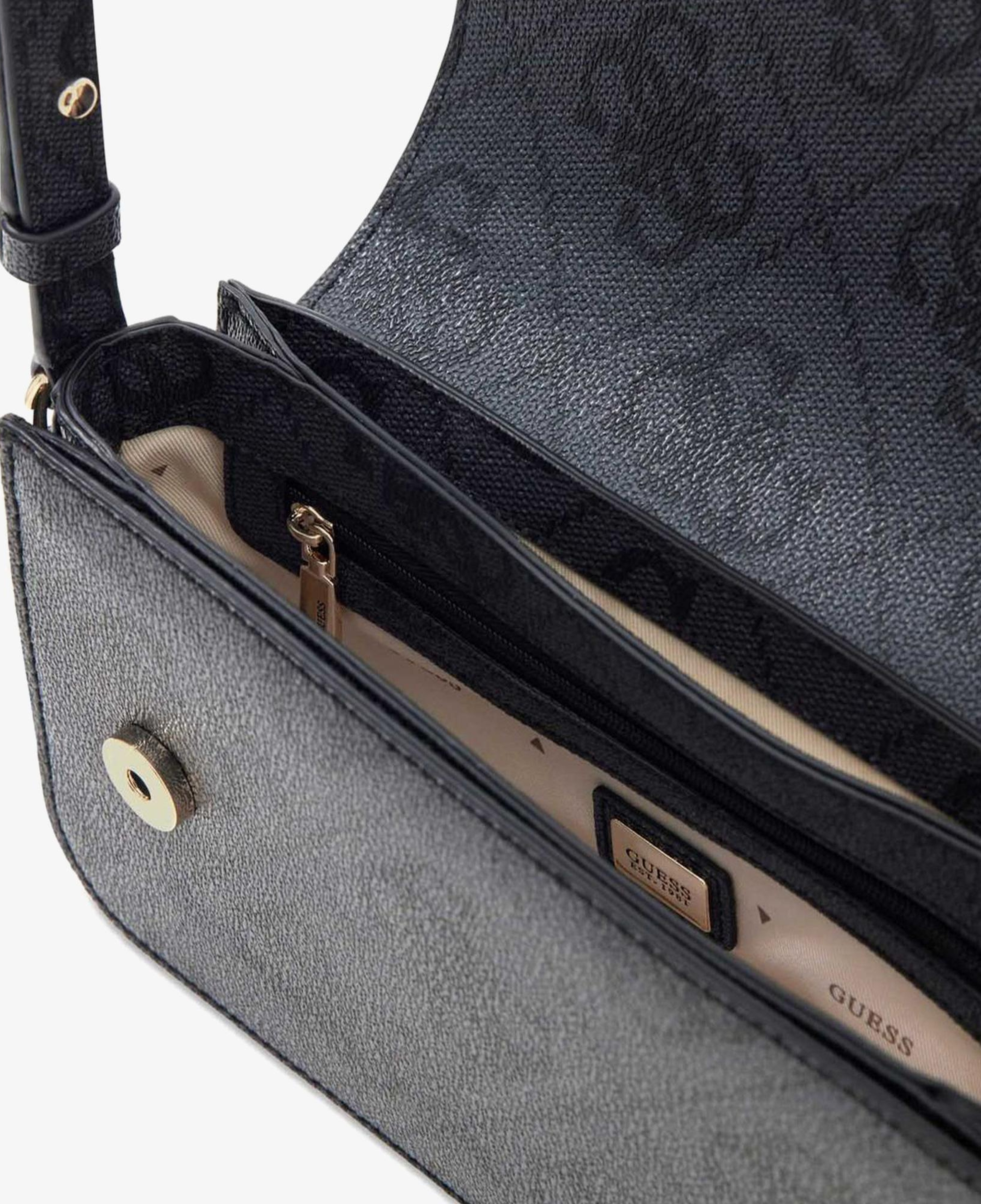 Guess Janie Logo Kadın Antrasit El Çantası