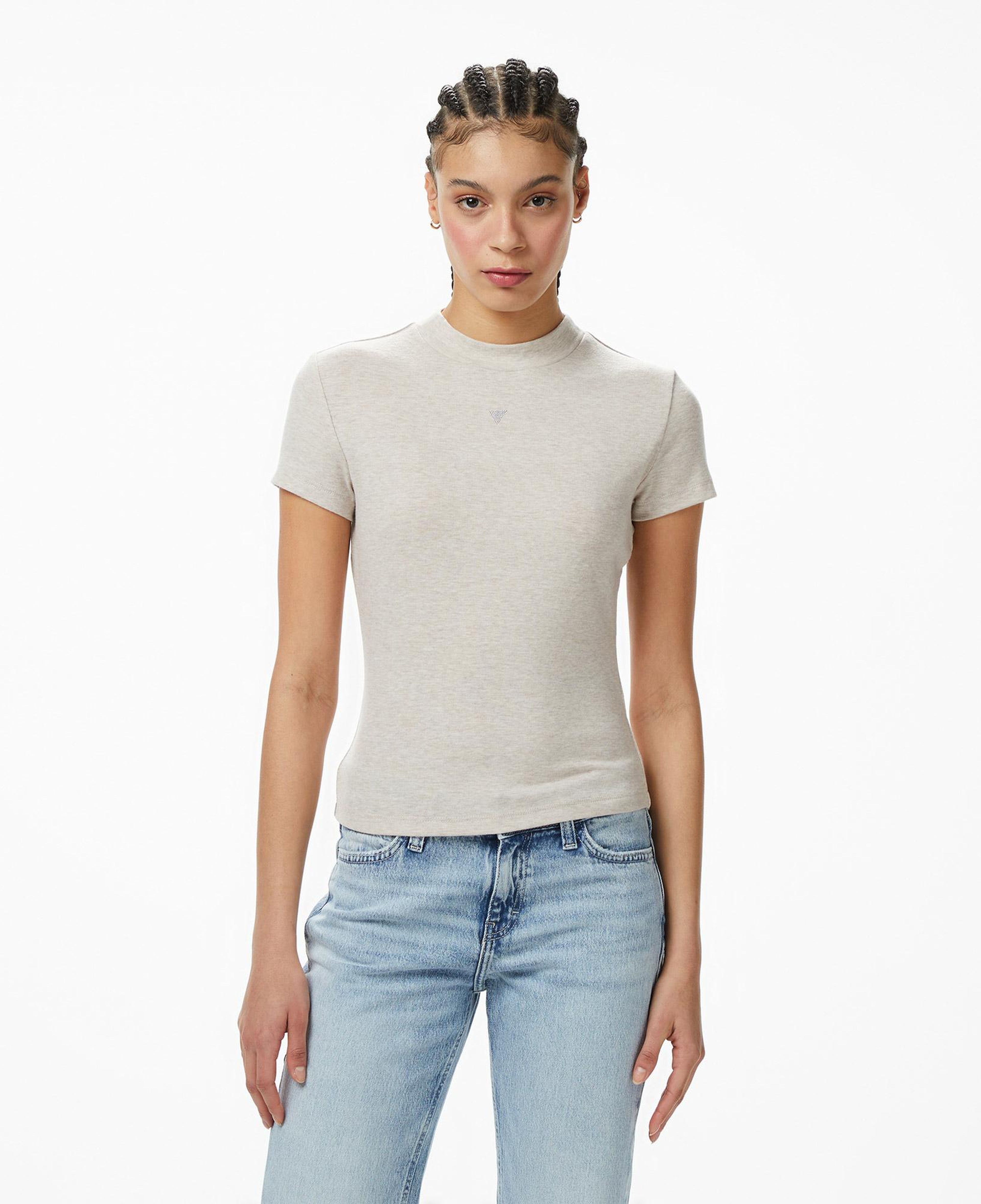 Guess Mock Yün Ipek Karışımlı Top Kadın Mavi T-Shirt