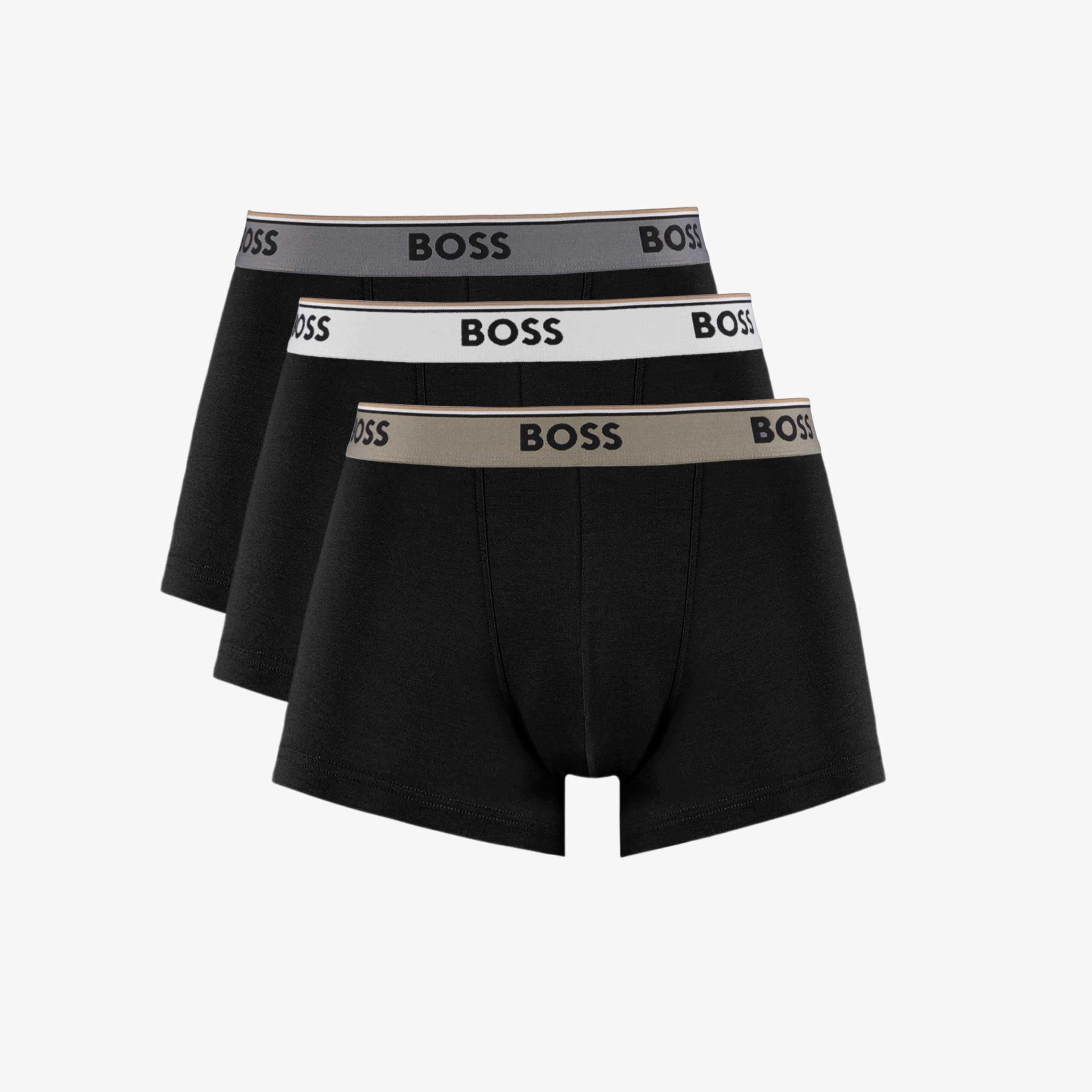 Boss Trunk Power 3'lü Erkek Siyah Boxer