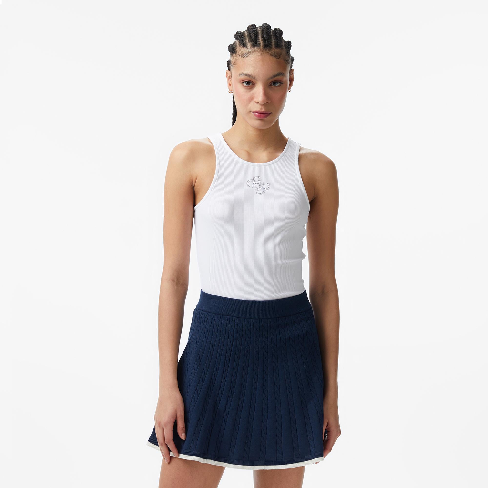 Guess Round Kadın Beyaz T-Shirt