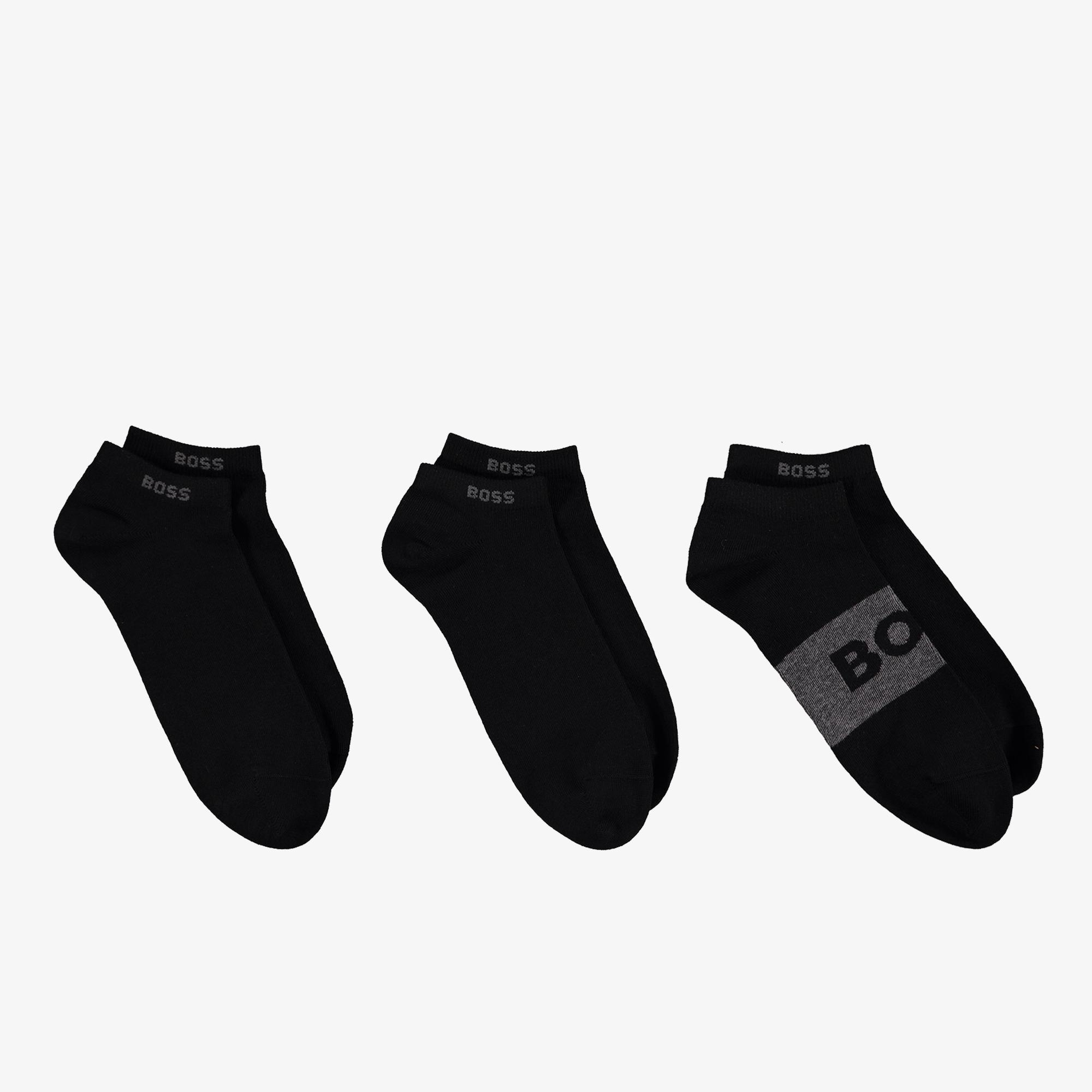 Boss 3'lü Erkek Siyah Çorap
