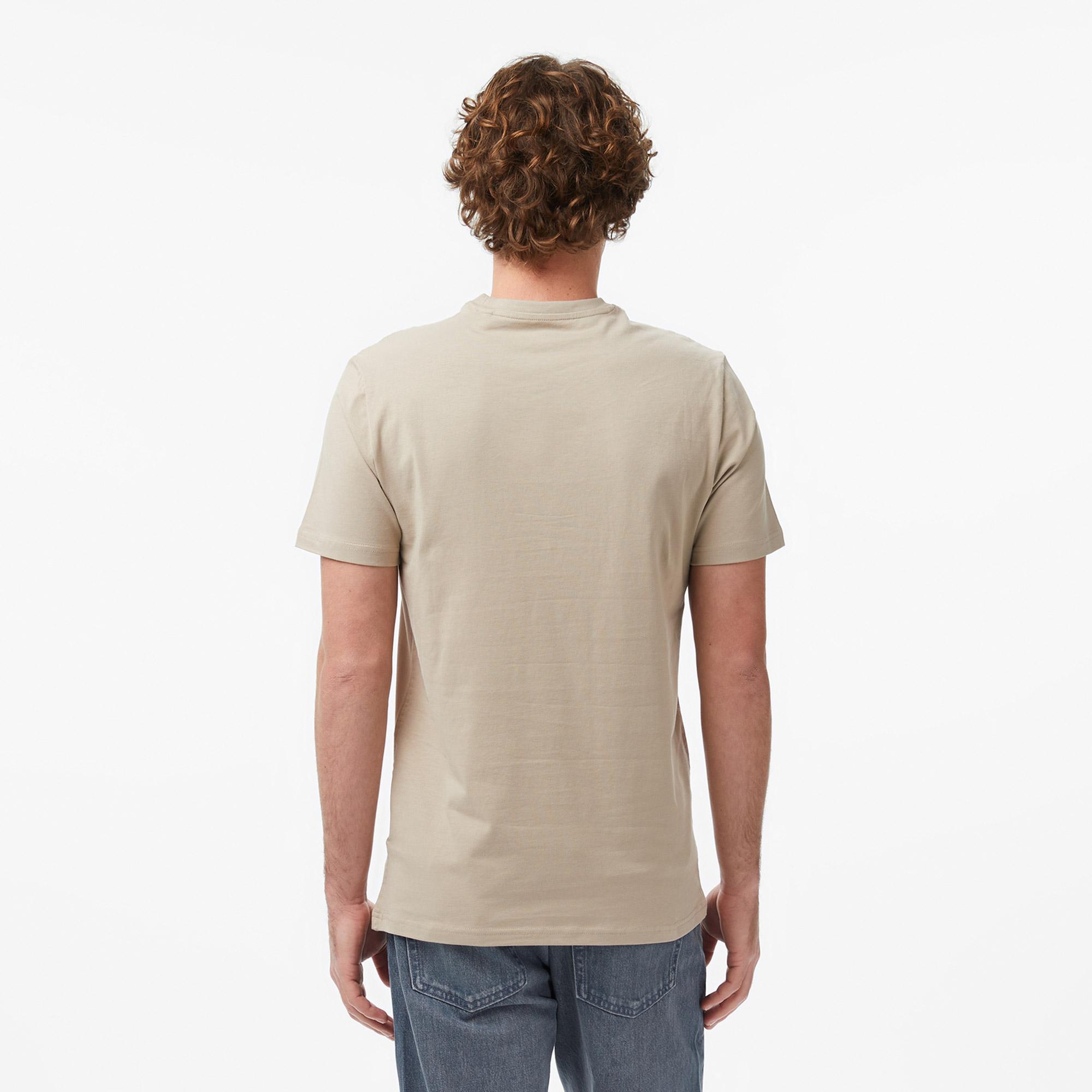 Guess Slim Fit Erkek Bej T-Shirt