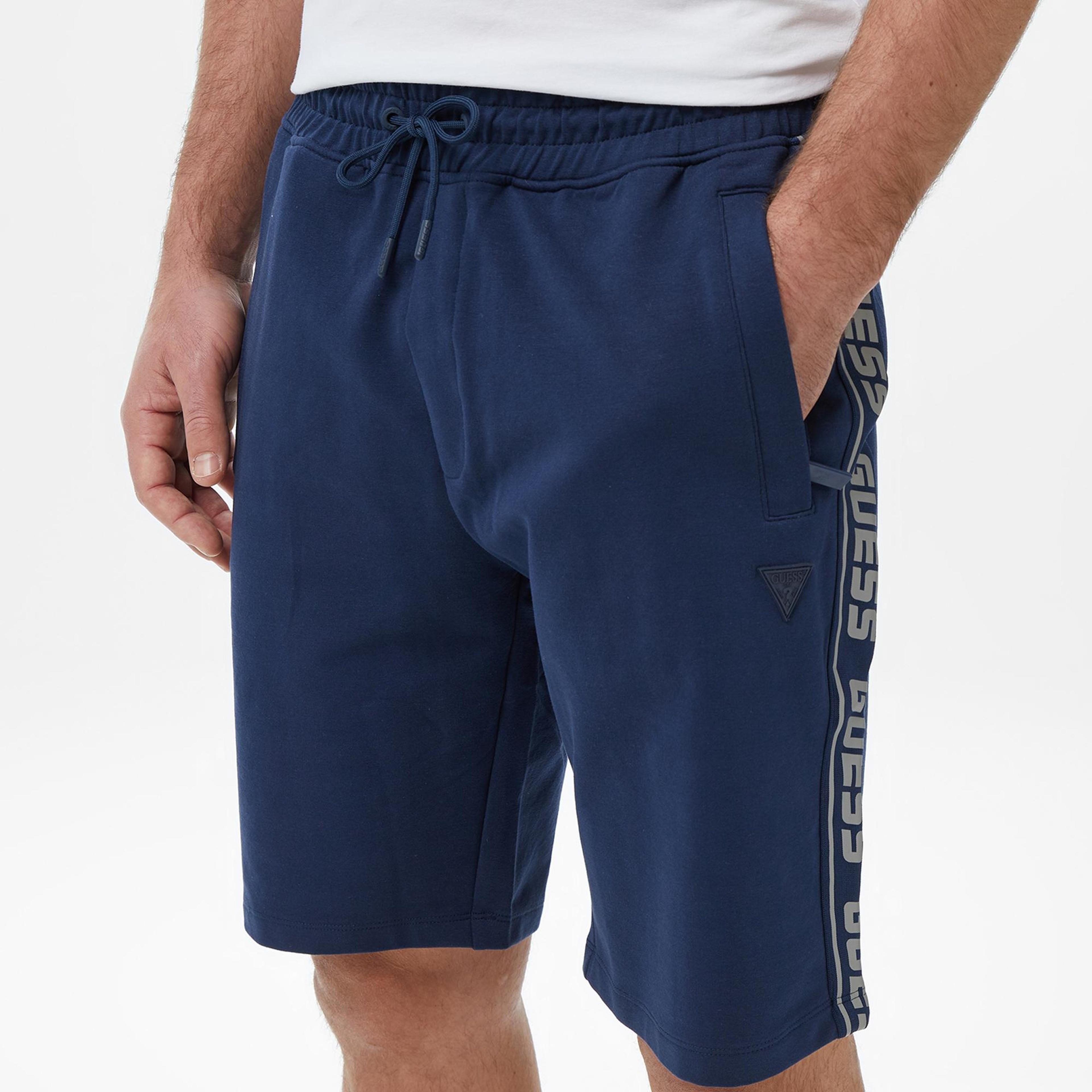 Guess Arlo Aktif Loose Fit Erkek Mavi Şort