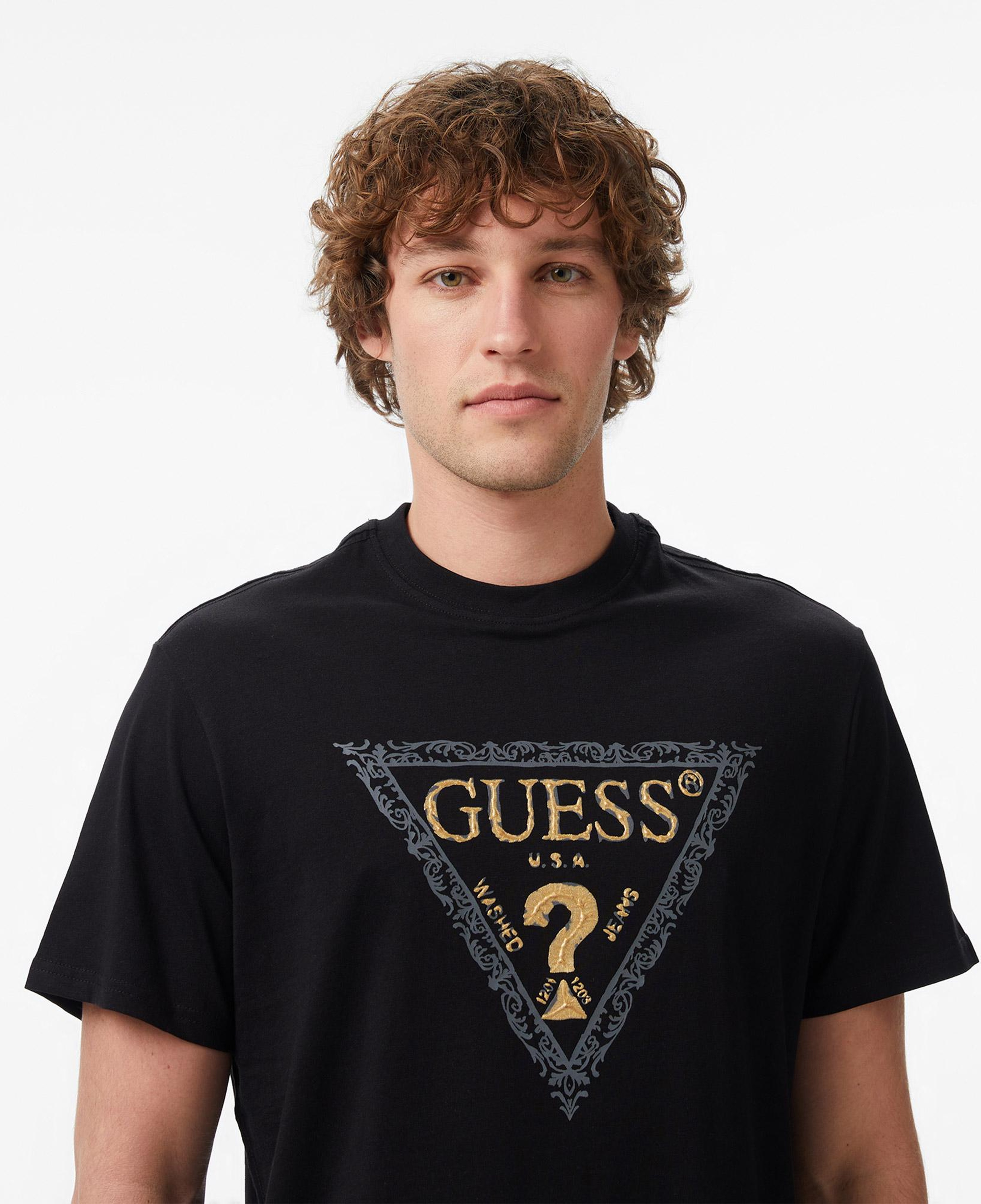 Guess Golden Regular Fit Erkek Siyah T-Shirt