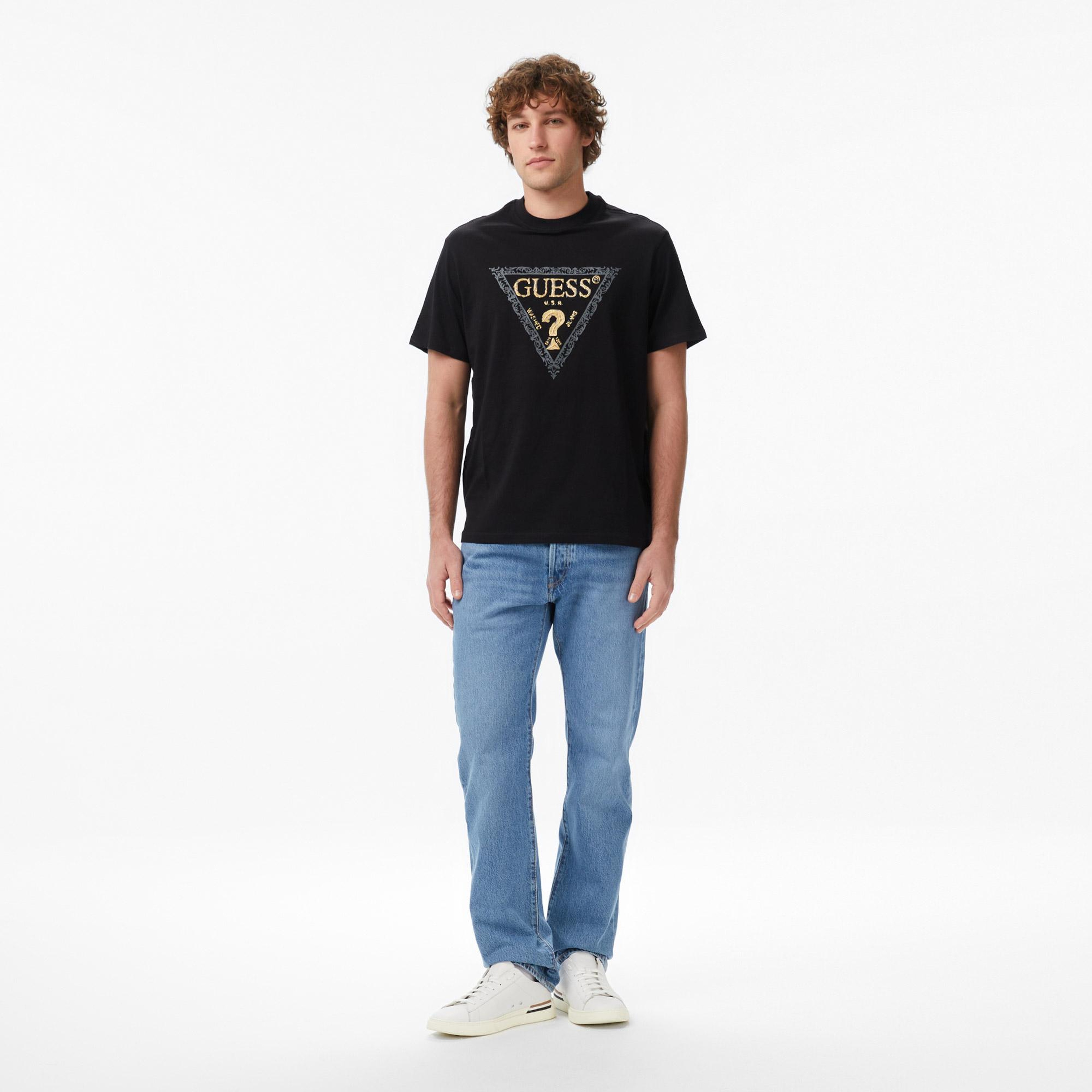 Guess Golden Regular Fit Erkek Siyah T-Shirt