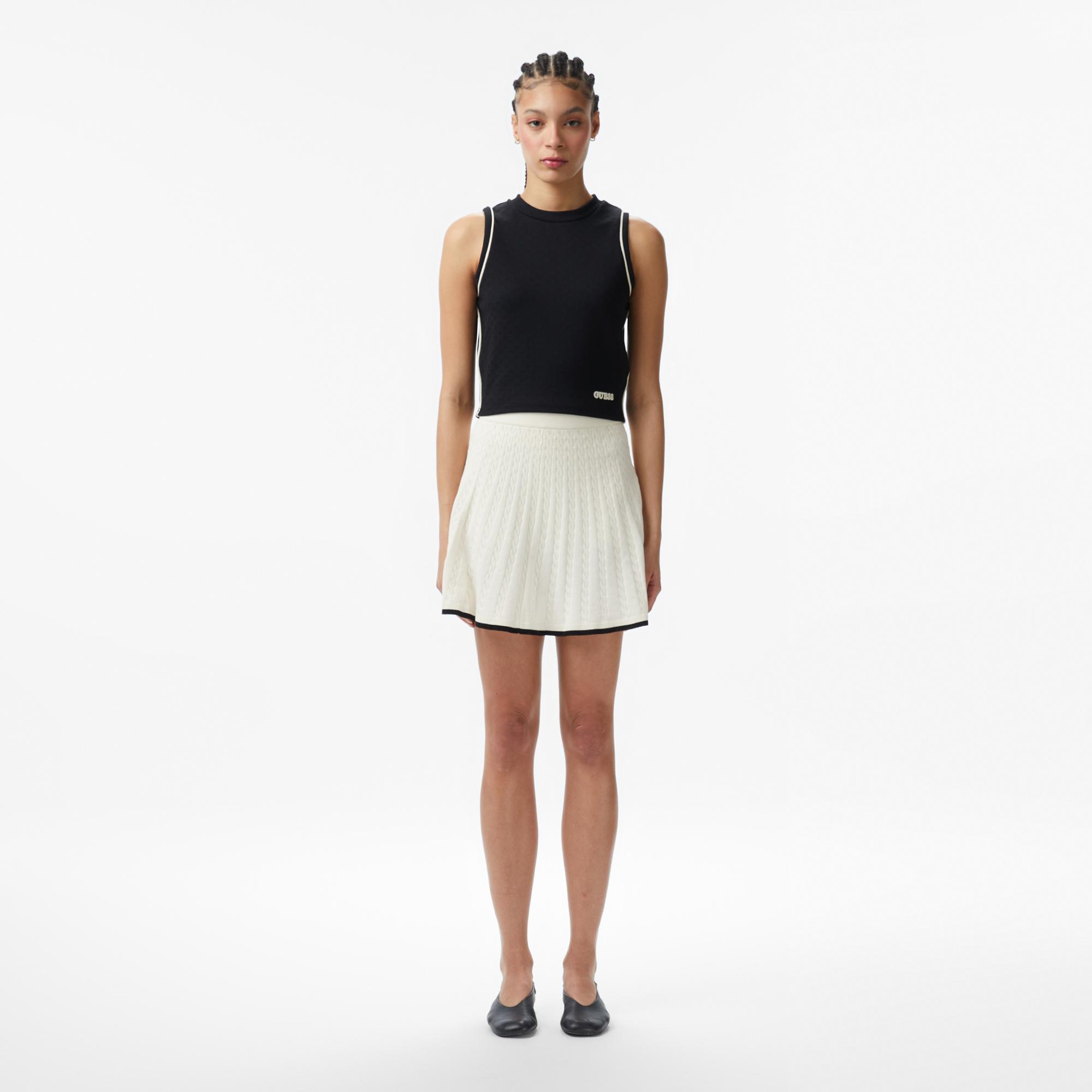 Guess Clara Aktif Kadın Siyah T-Shirt