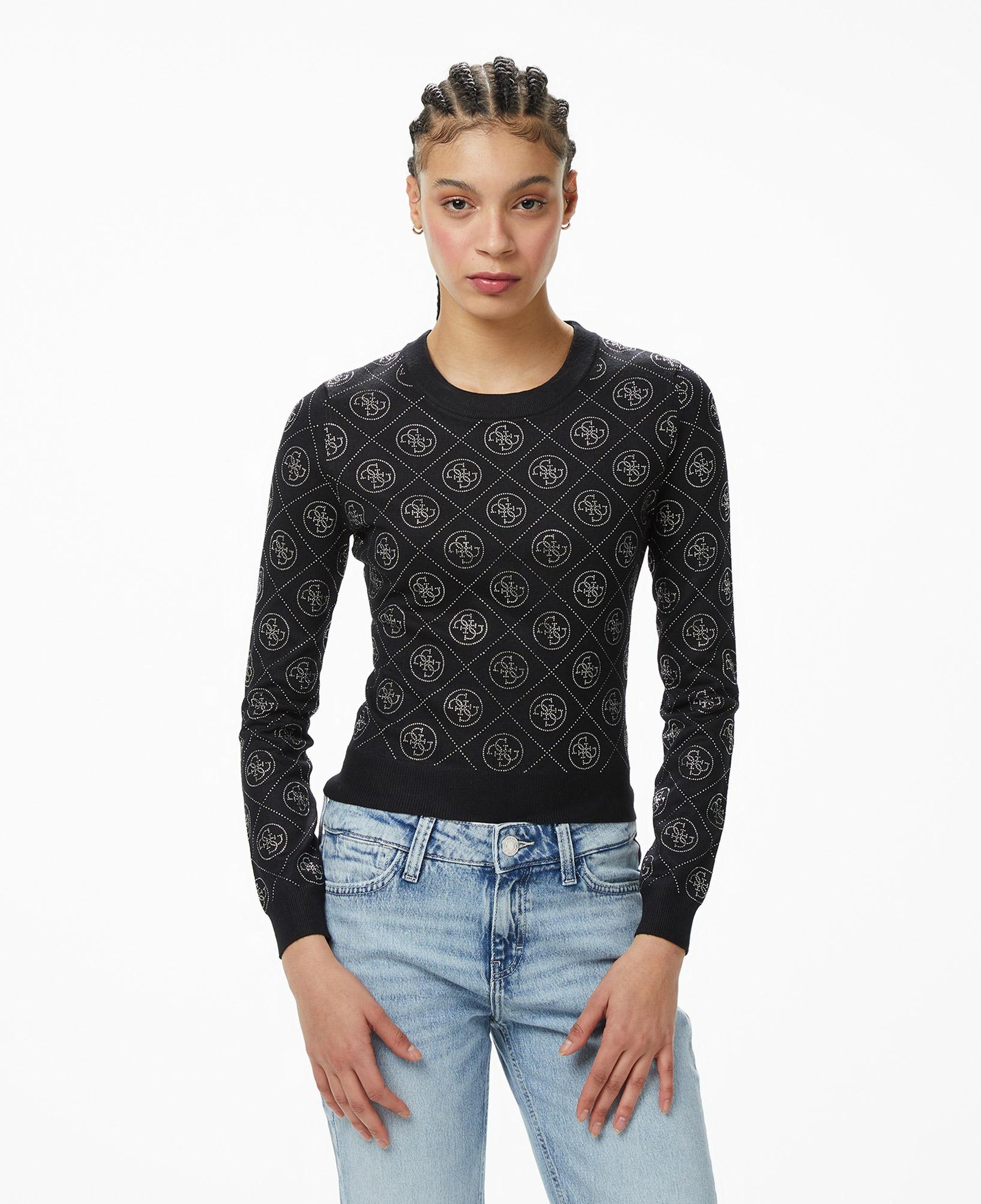 Guess Yarn Yün Karışımlı Kadın Siyah Triko