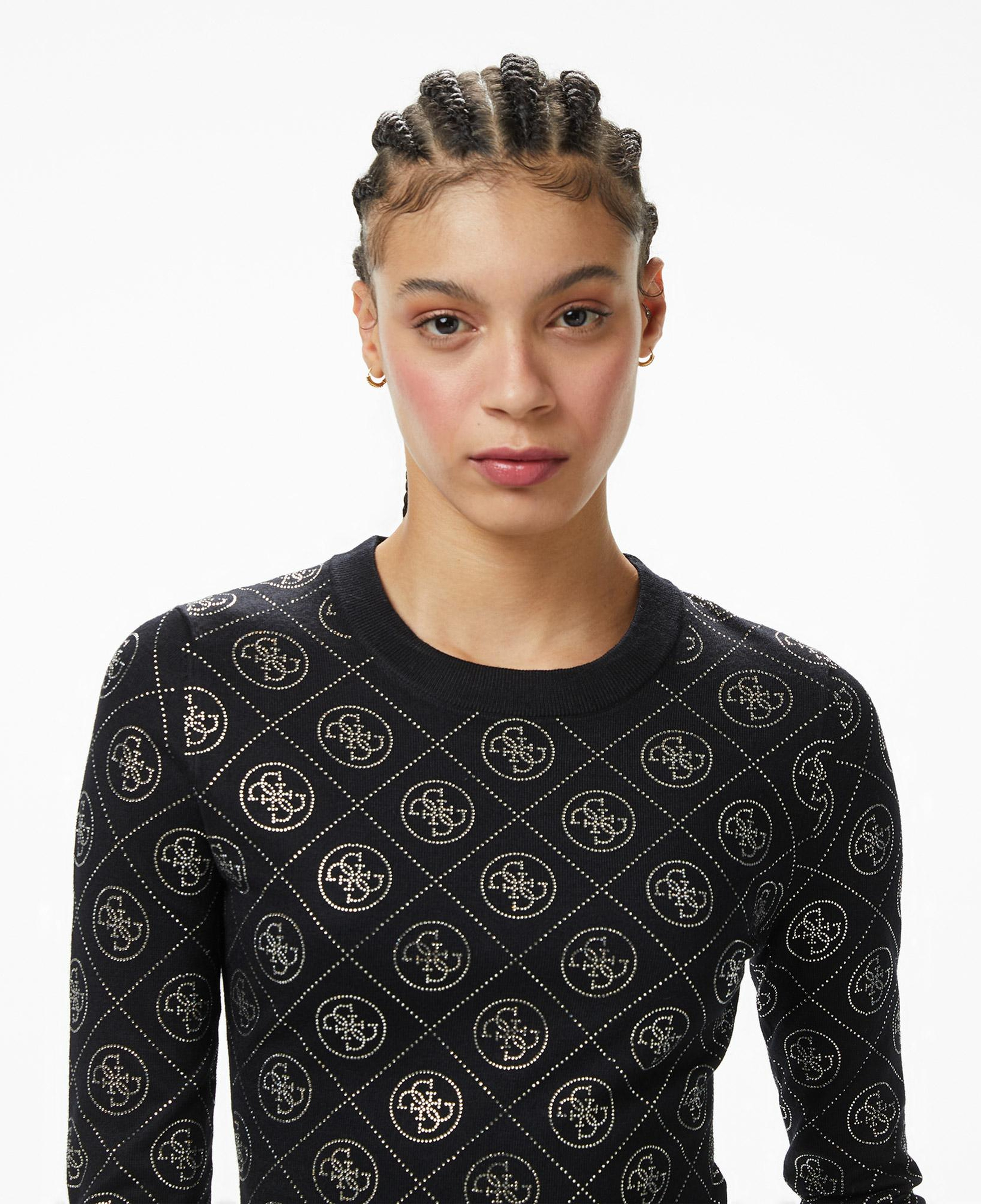 Guess Yarn Yün Karışımlı Kadın Siyah Triko