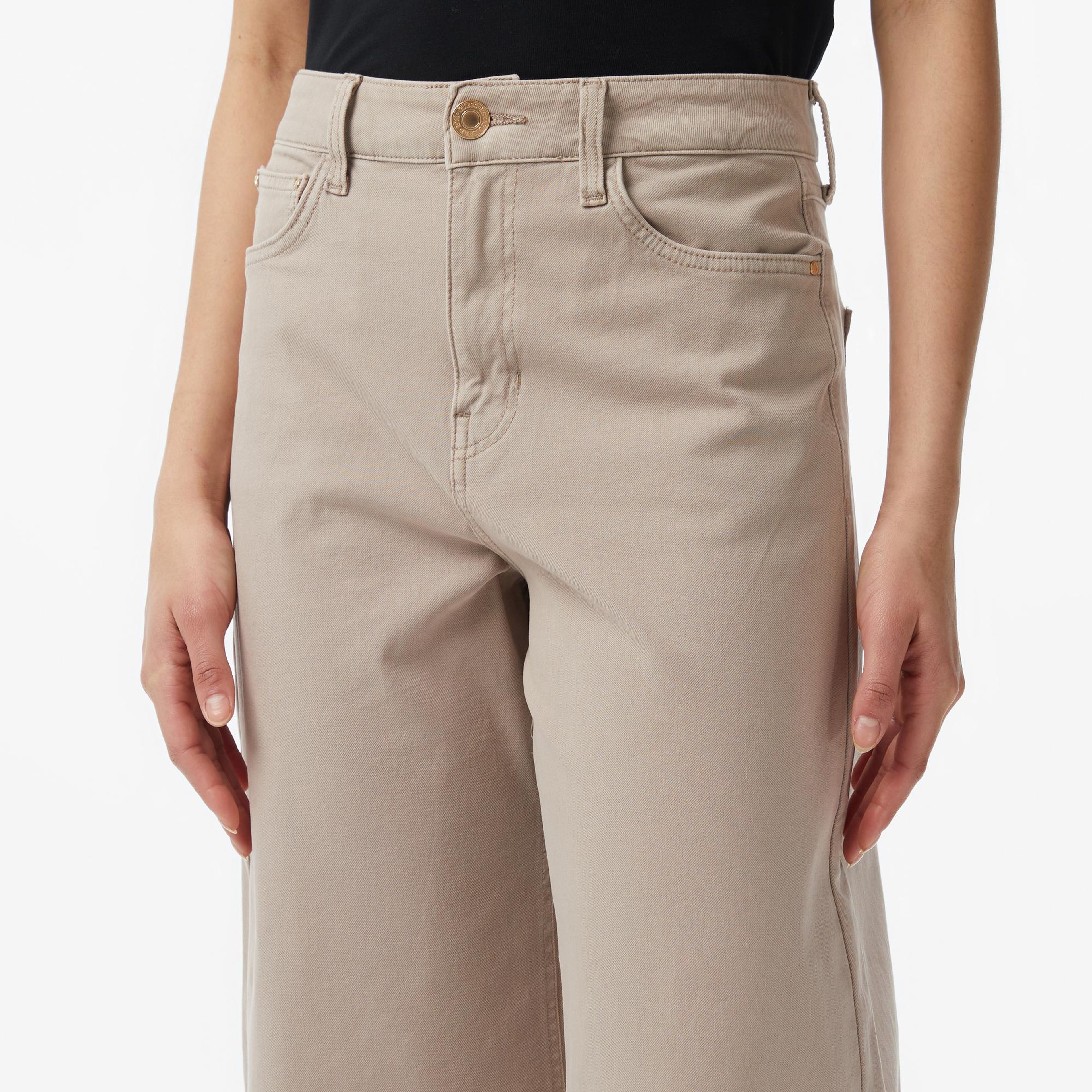 Guess Bellagio Skinny Fit Kadın Bej Pantolon