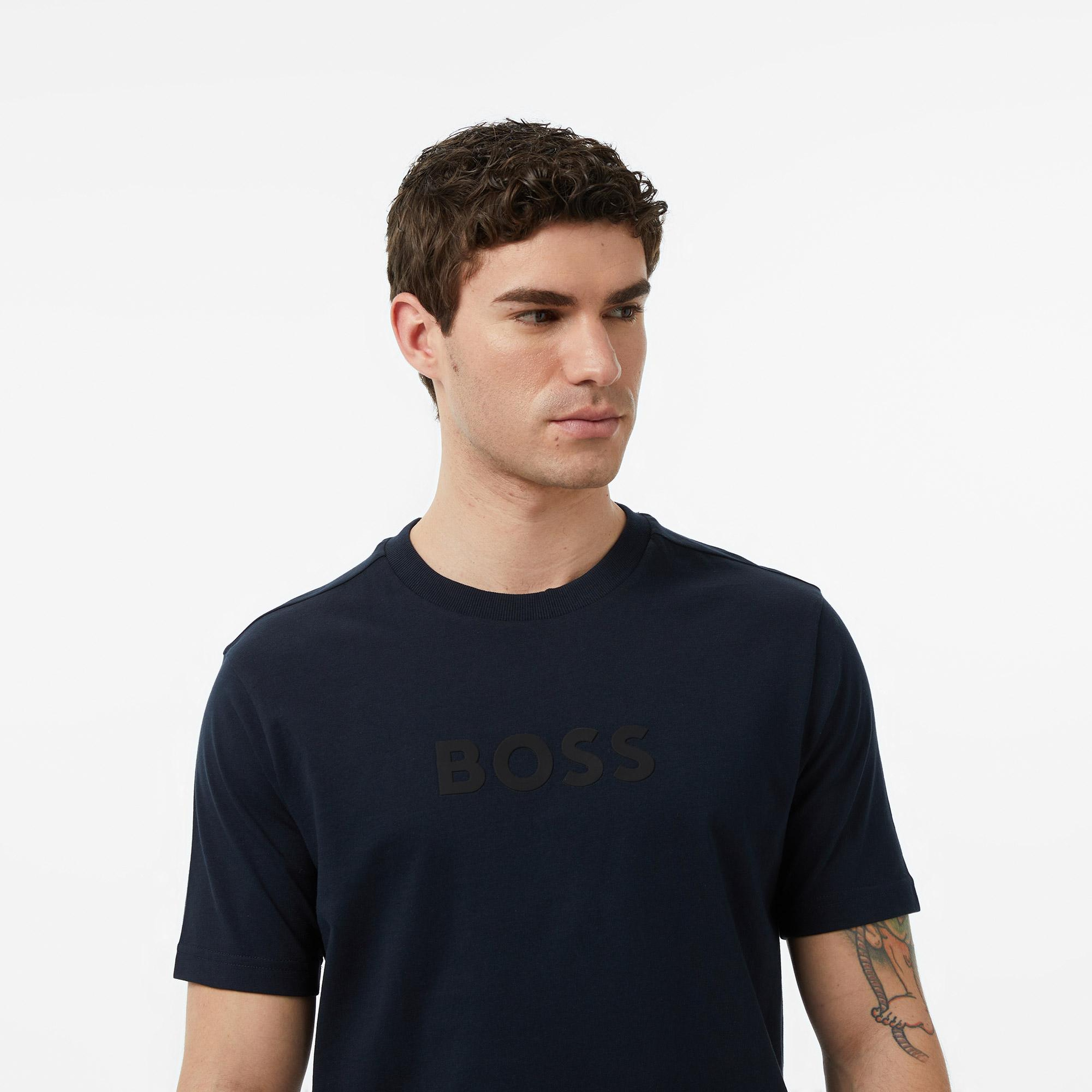 Boss TS Logo Erkek Lacivert T-Shirt