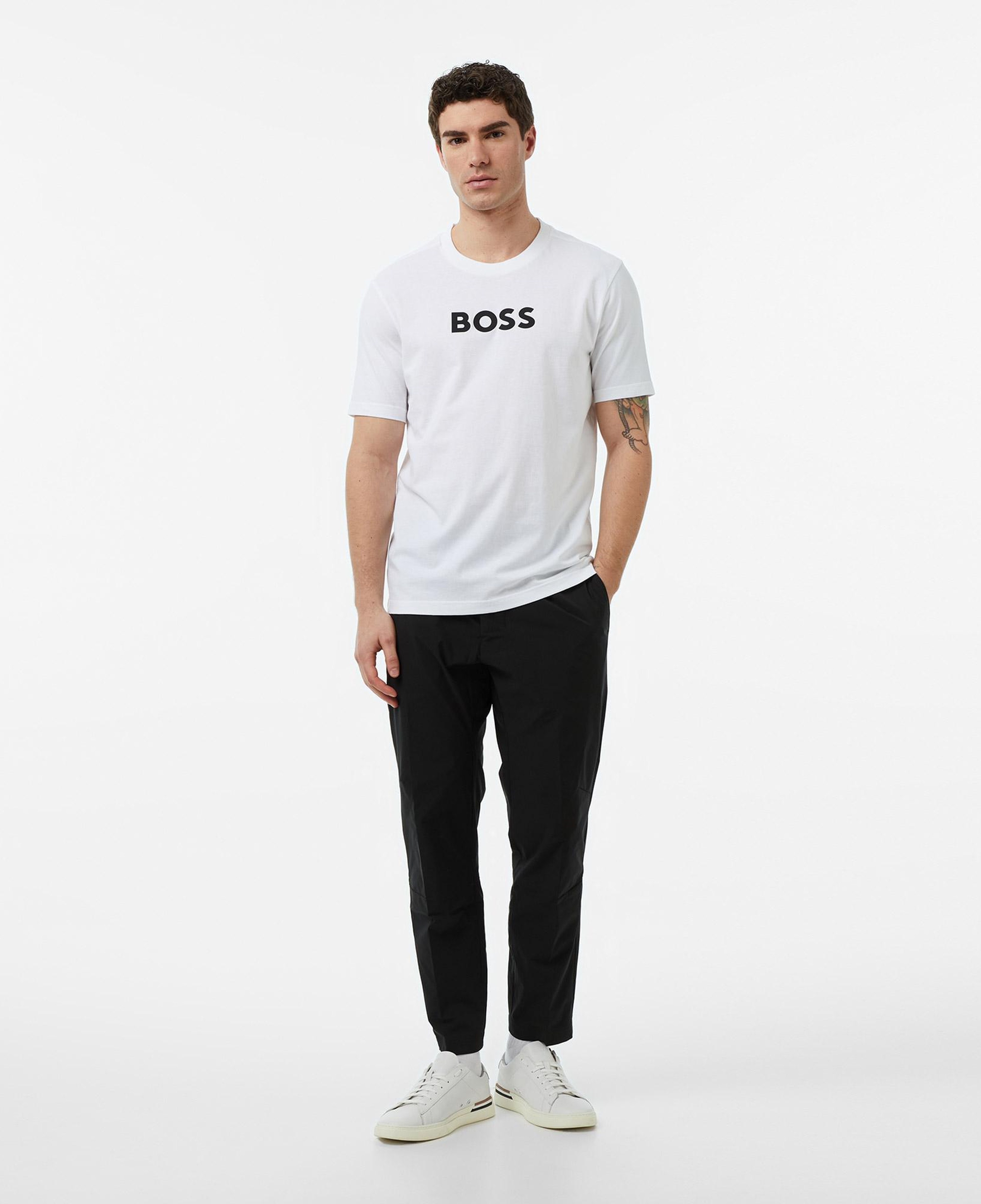 Boss TS Logo Erkek Beyaz T-Shirt