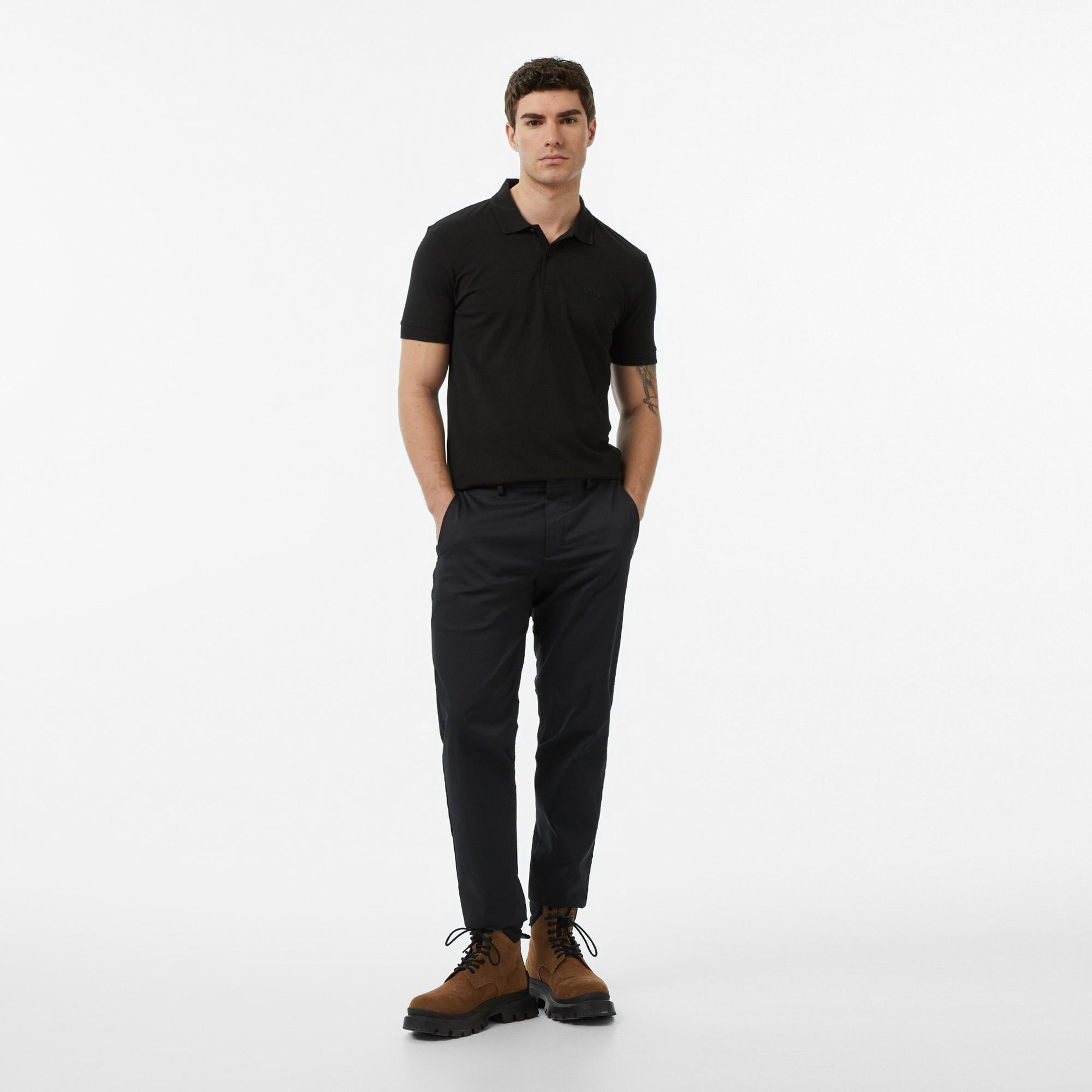 Boss Pio Erkek Siyah Polo
