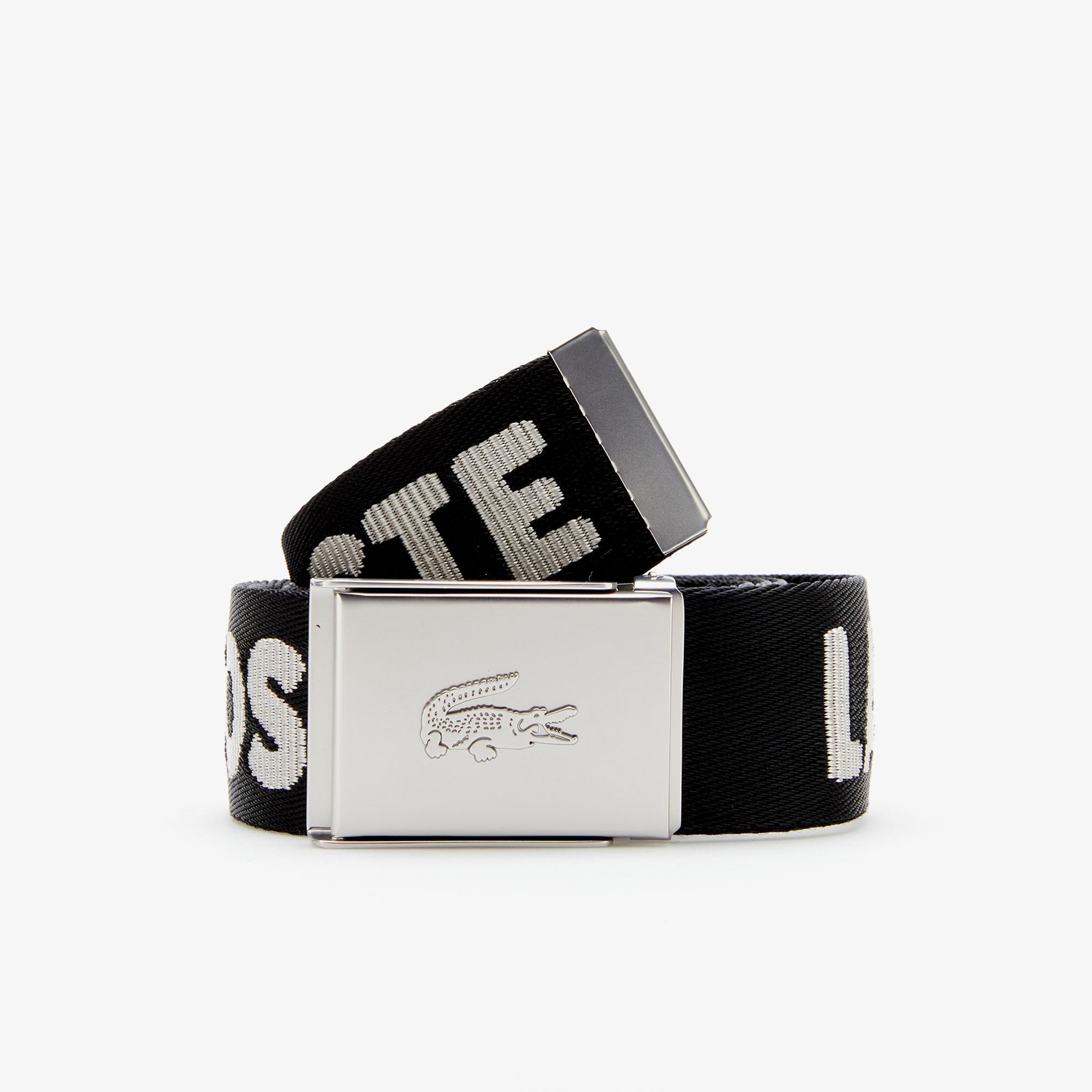 Lacoste Casual Erkek Baskılı Siyah Kemer