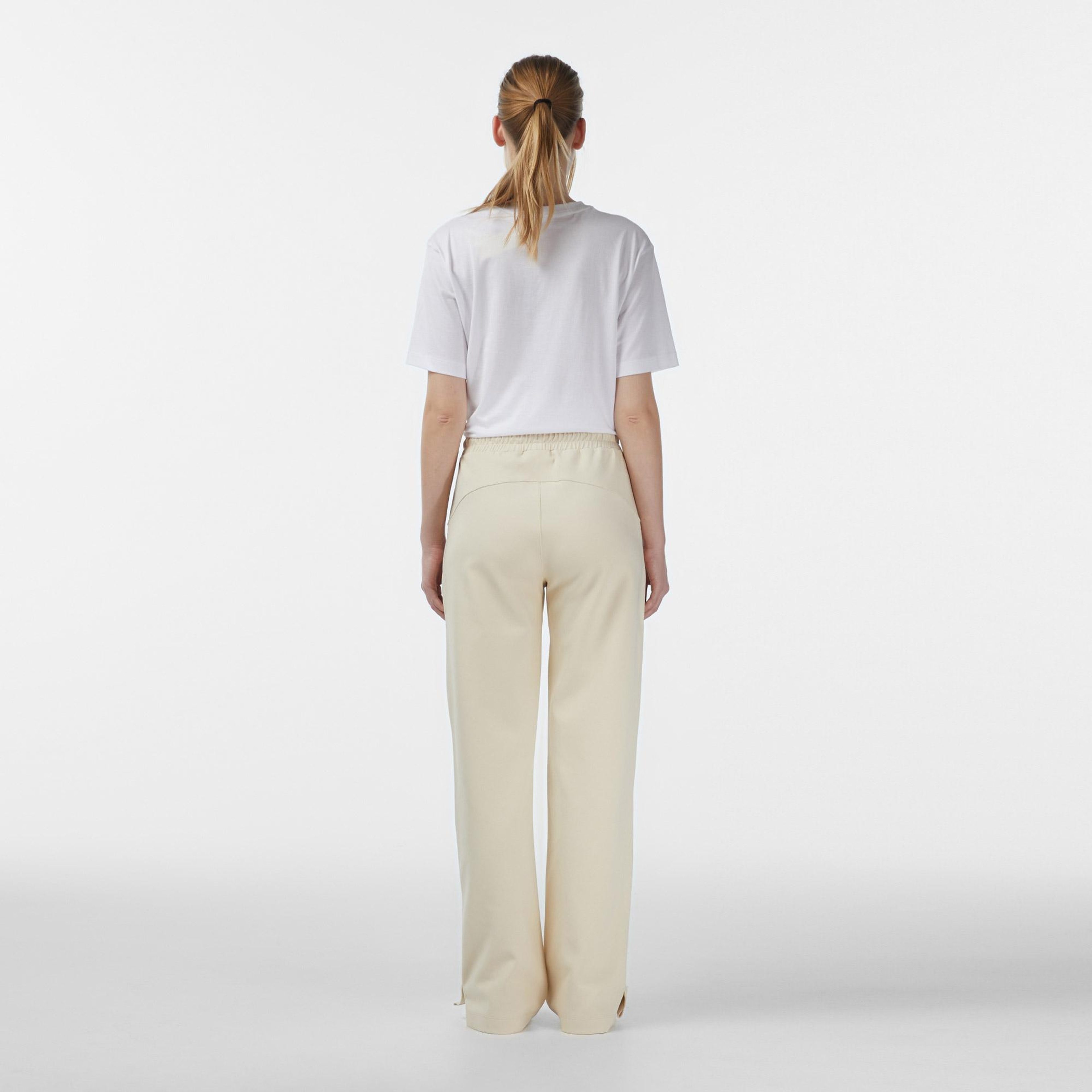 Lacoste Kadın Straight Fit Krem Eşofman Altı