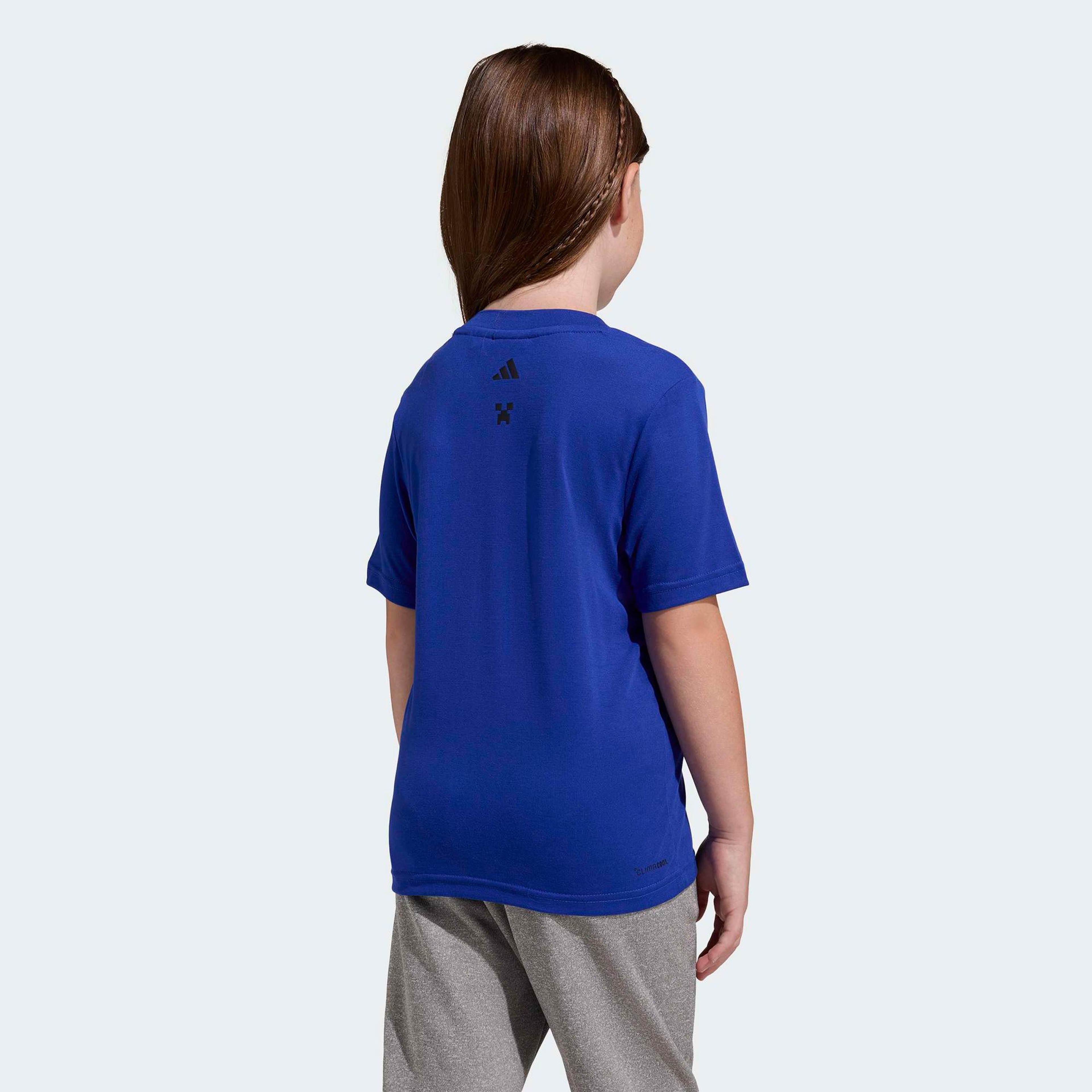 adidas Minecraft Training Çocuk Mavi T-Shirt