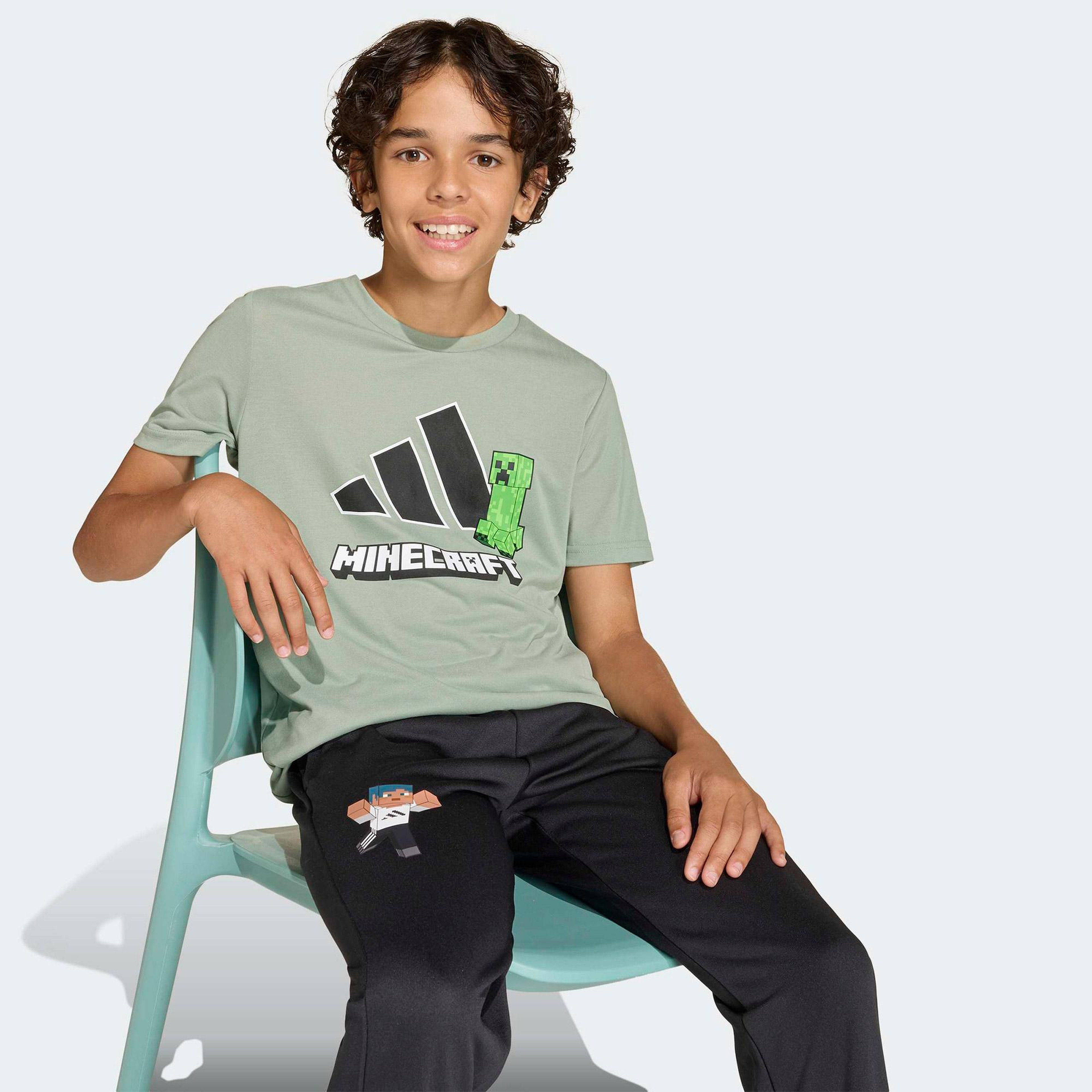adidas Minecraft Training Çocuk Yeşil T-Shirt