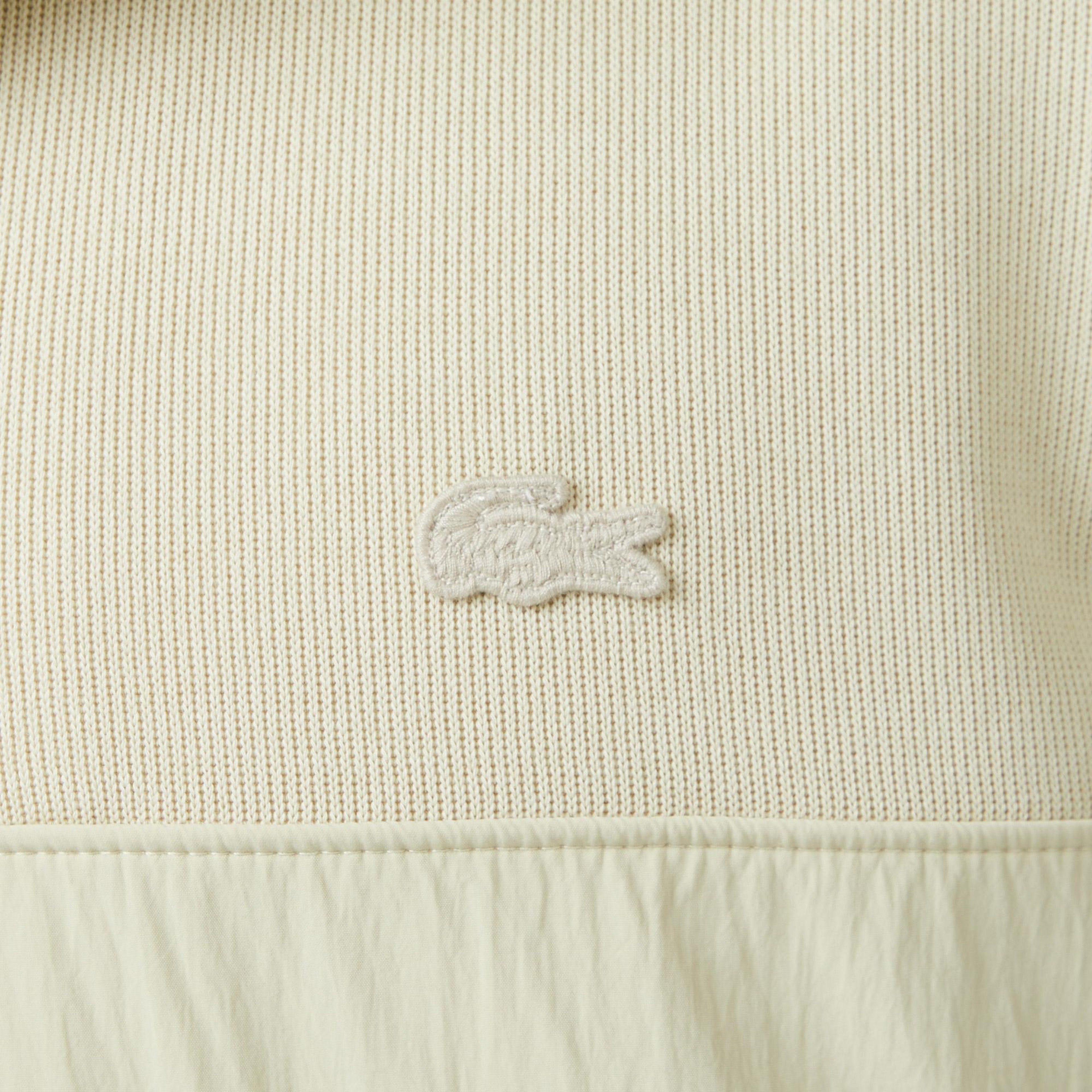 Lacoste Erkek Classic Fit Yarım Fermuarlı Bej Sweatshirt