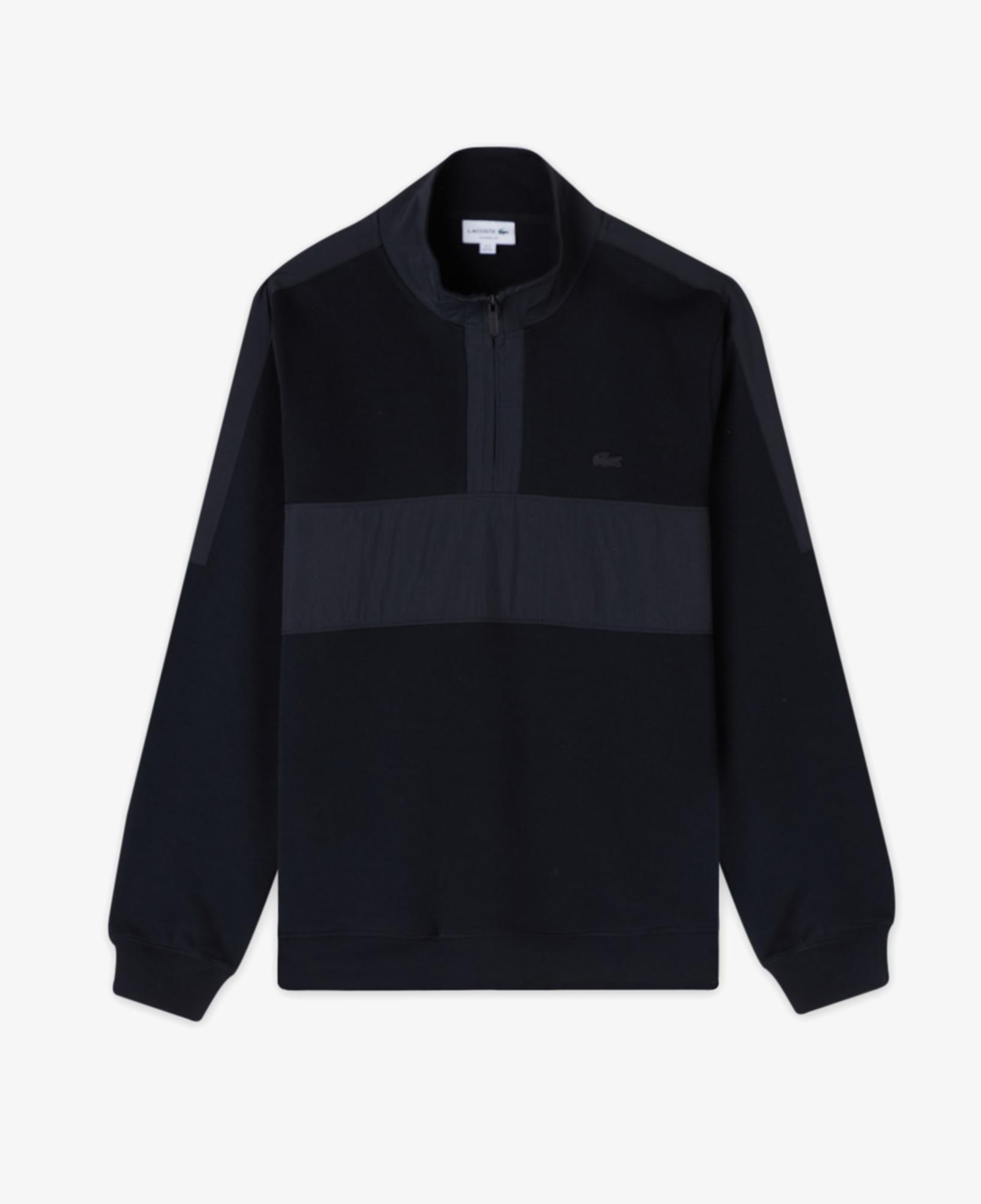 Lacoste Erkek Classic Fit Yarım Fermuarlı Siyah Sweatshirt