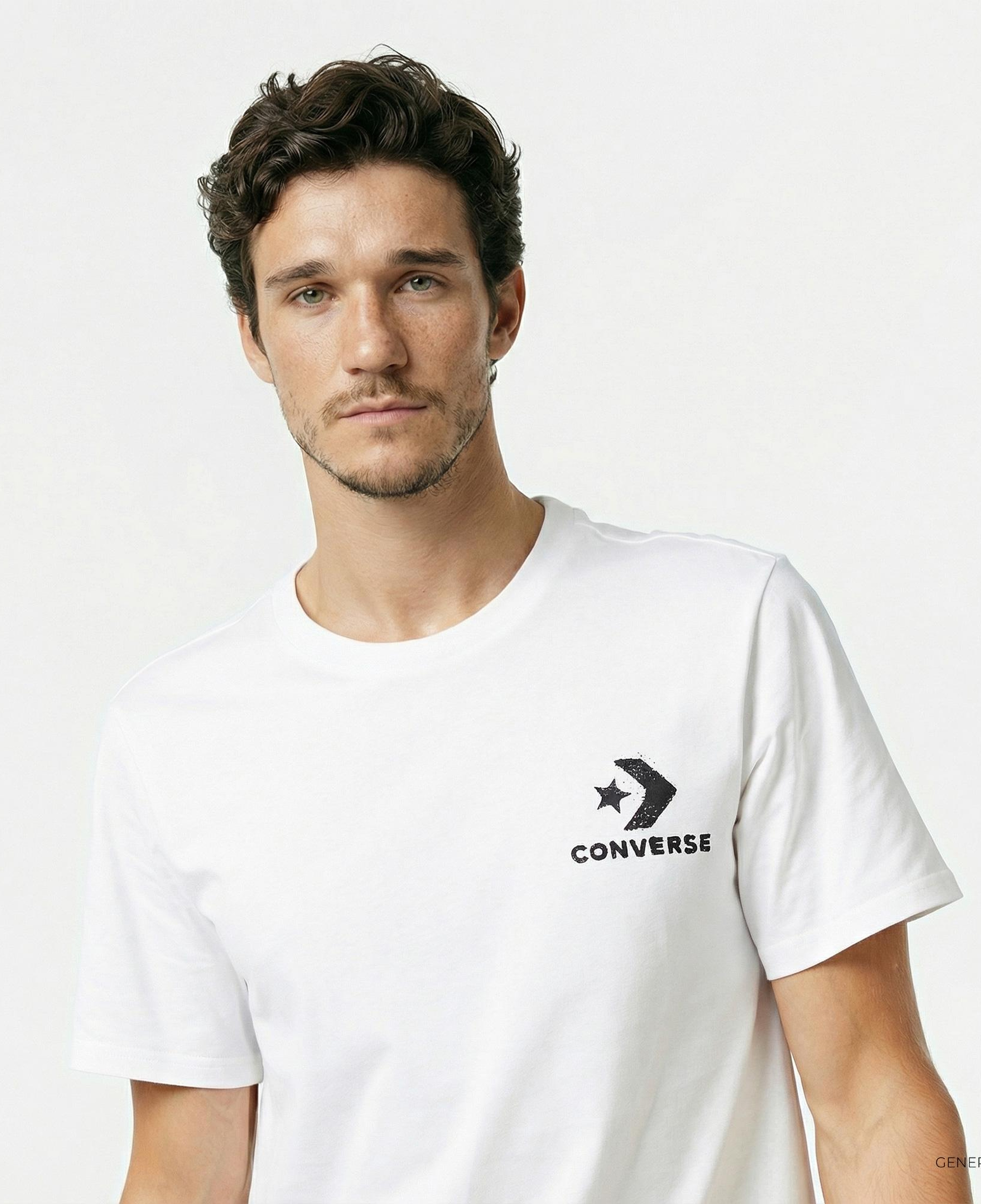 Converse Erkek Baskılı Beyaz T-Shirt