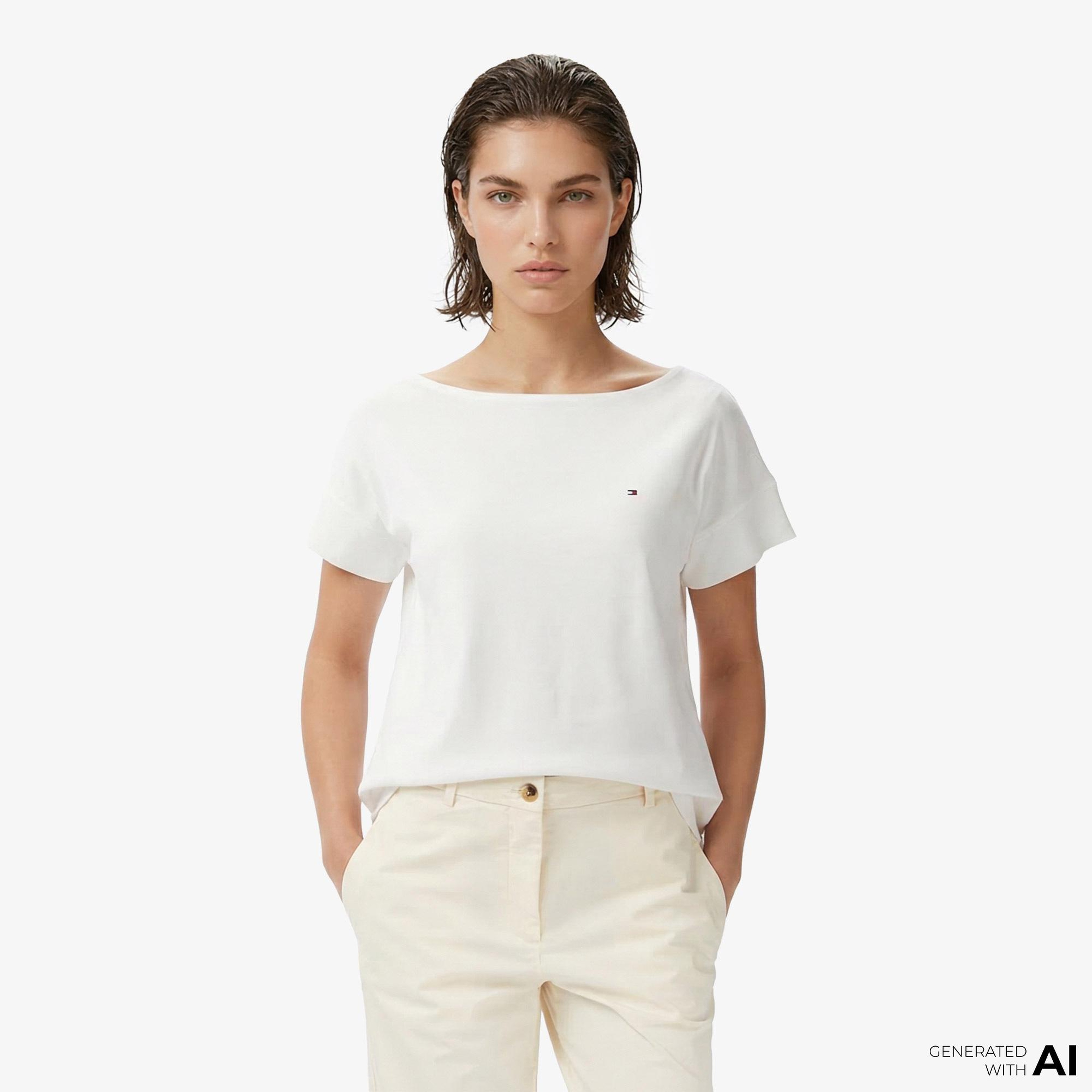 Tommy Hilfiger Cody Kadın Beyaz T-Shirt