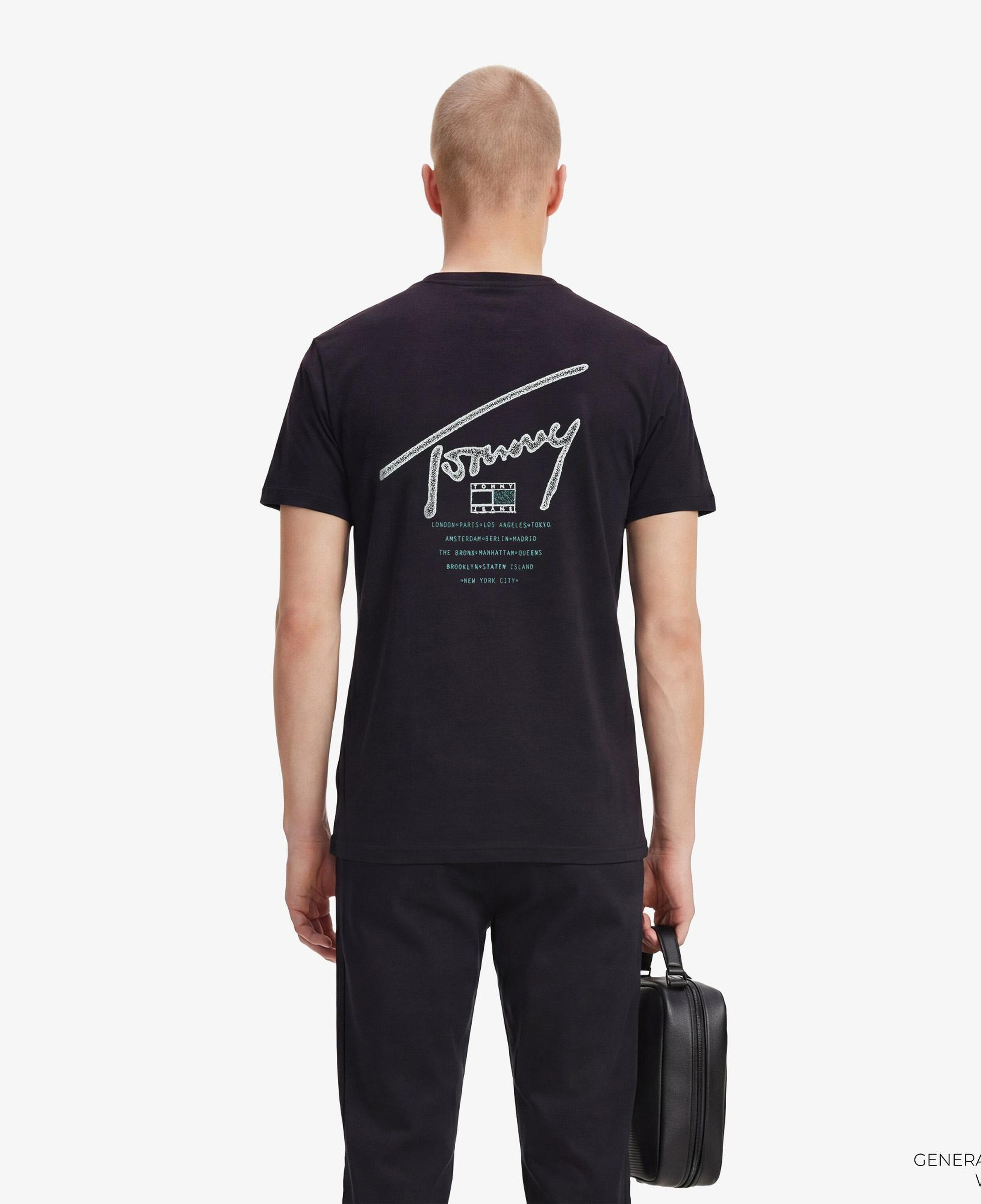Tommy Hilfiger Signature Erkek Siyah T-Shirt