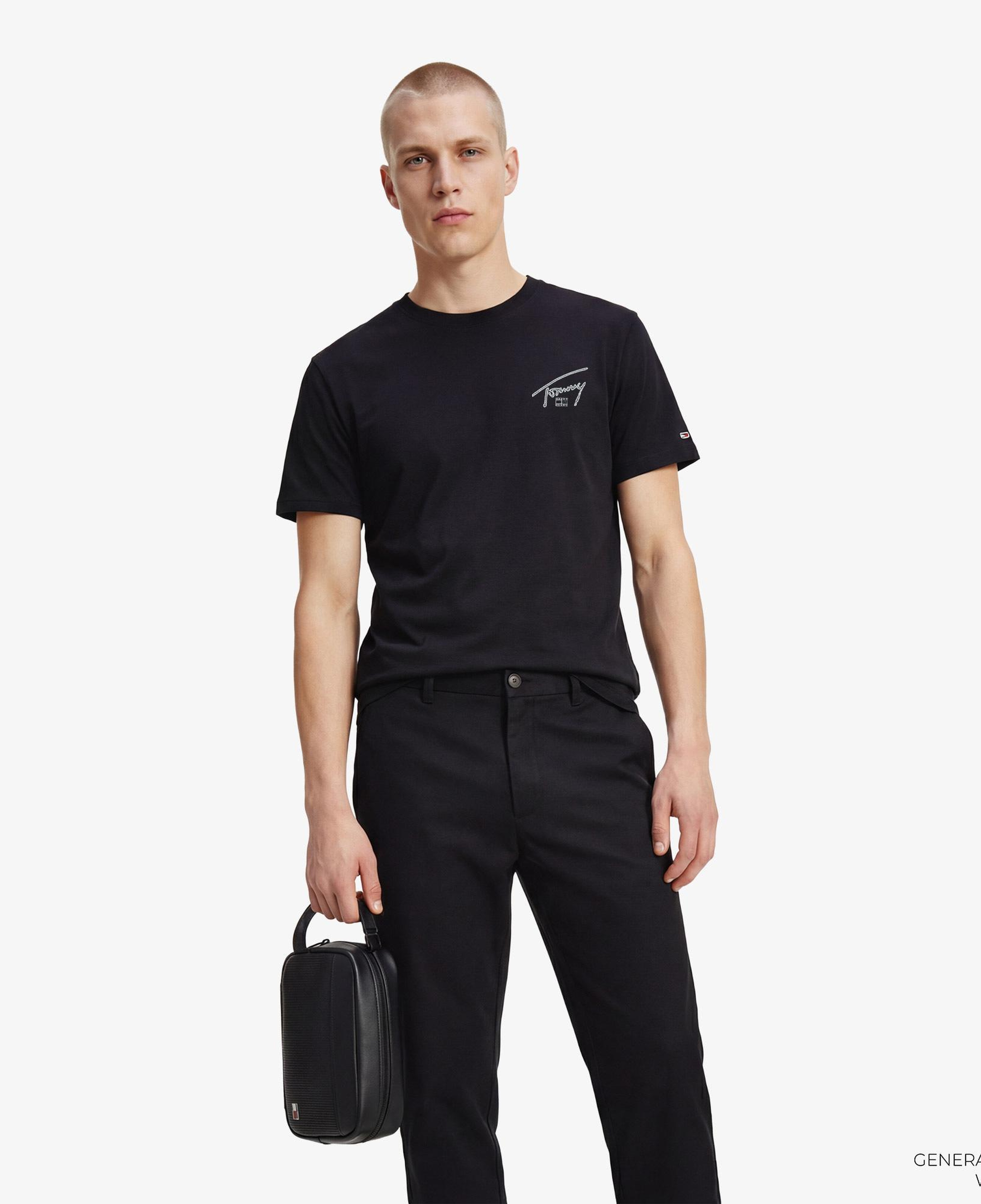 Tommy Hilfiger Signature Erkek Siyah T-Shirt