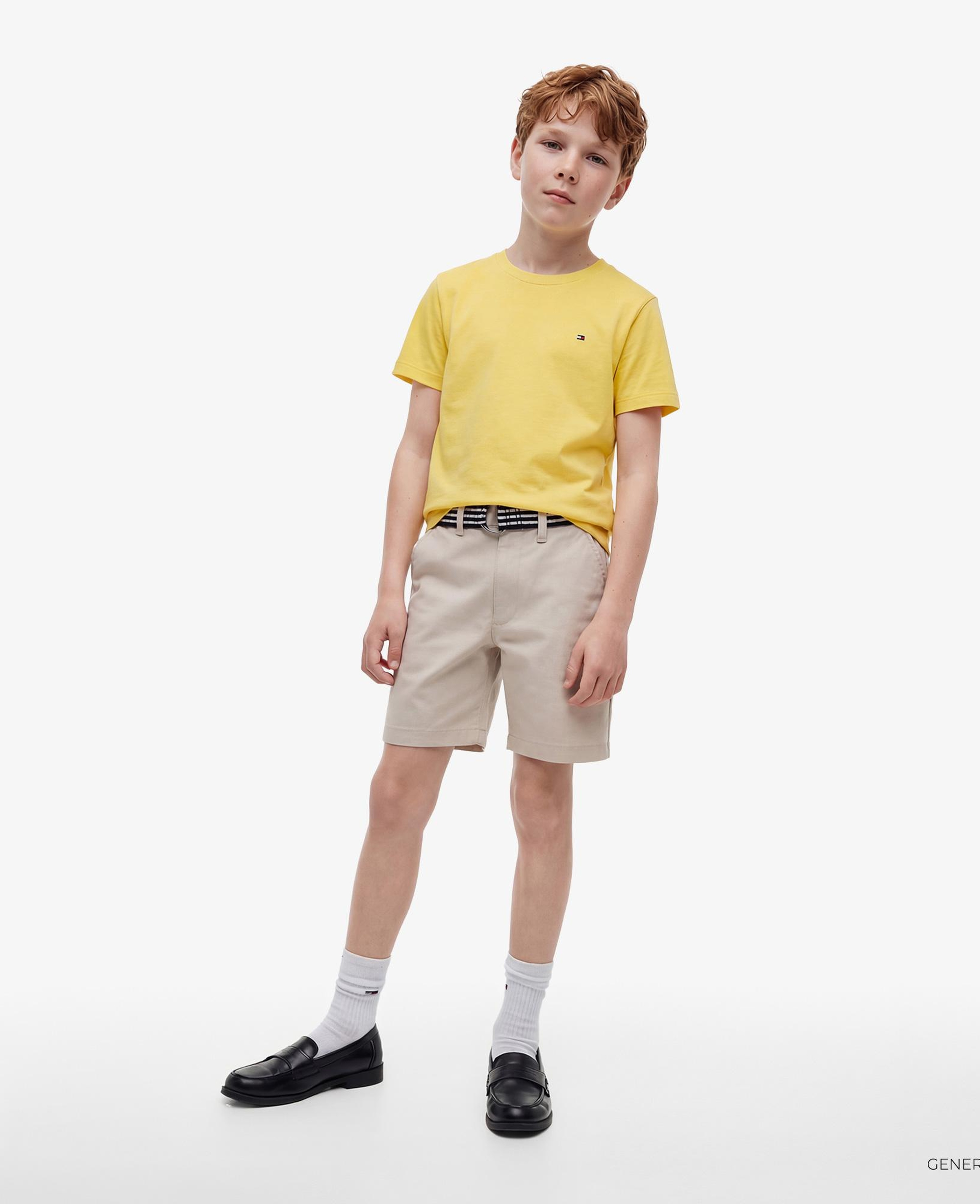 Tommy Hilfiger Essentials Çocuk Sarı Crop T-Shirt