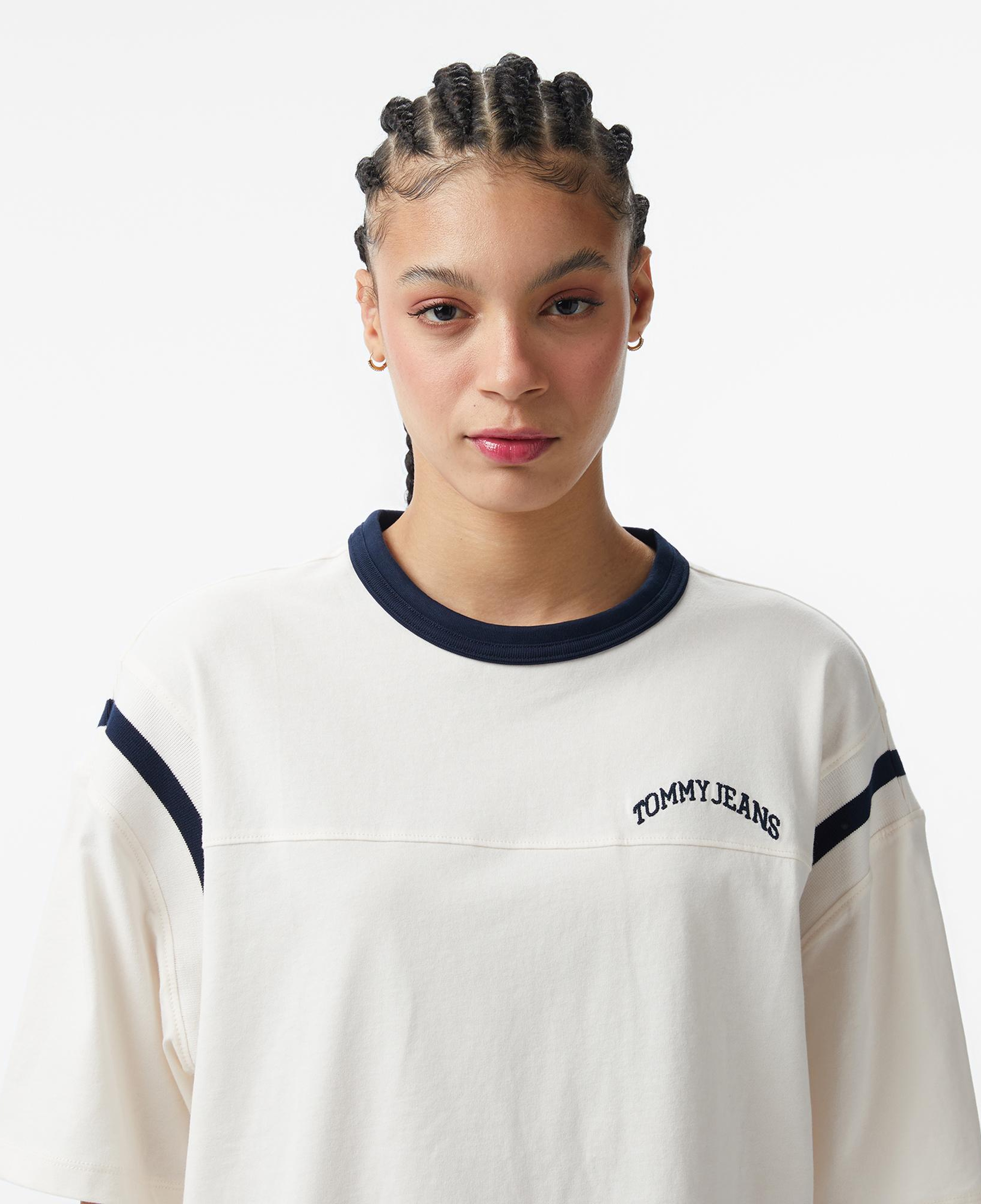 Tommy Hilfiger Varsity Kadın Beyaz T-Shirt