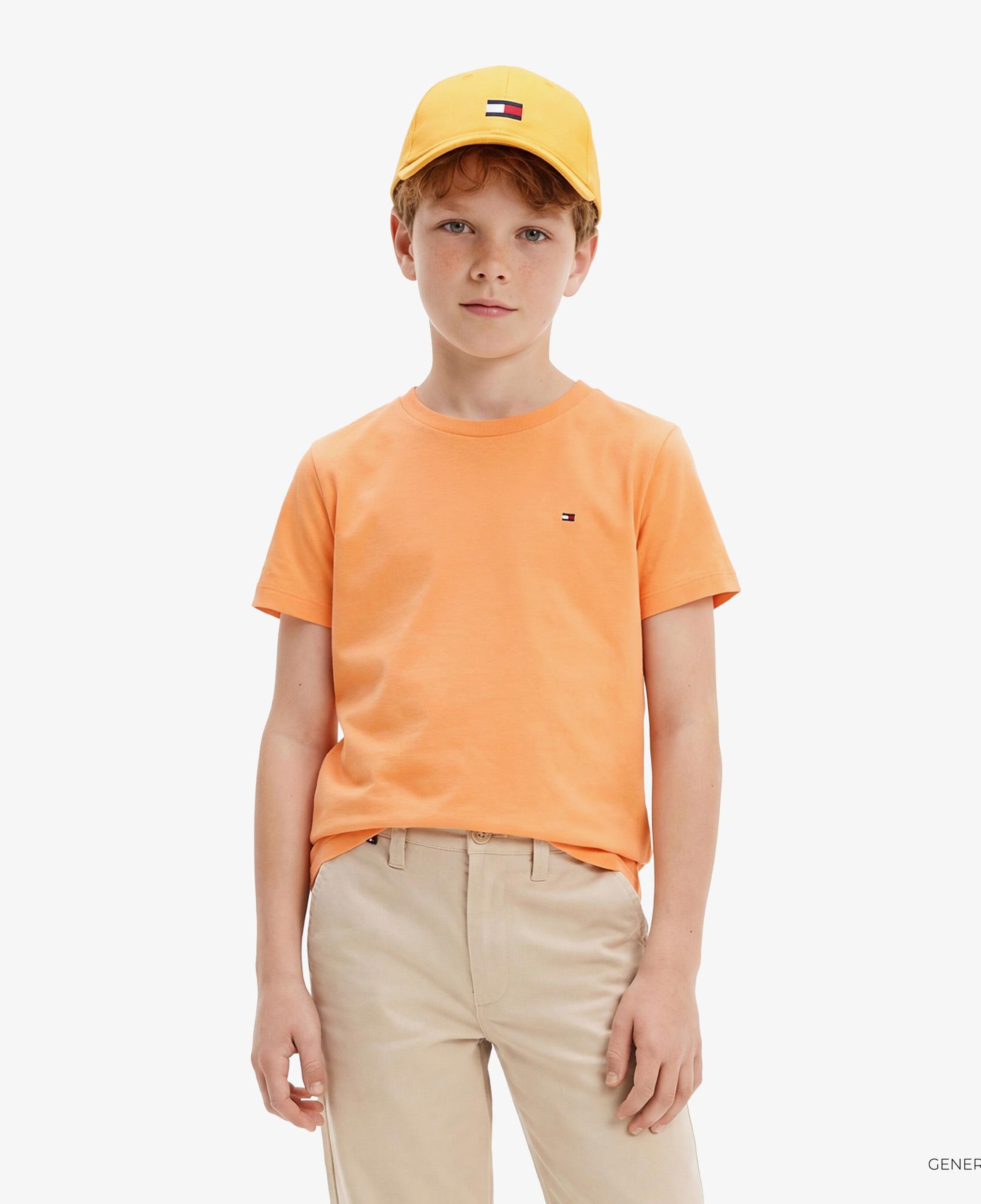 Tommy Hilfiger Essentials Çocuk Turuncu Crop T-Shirt