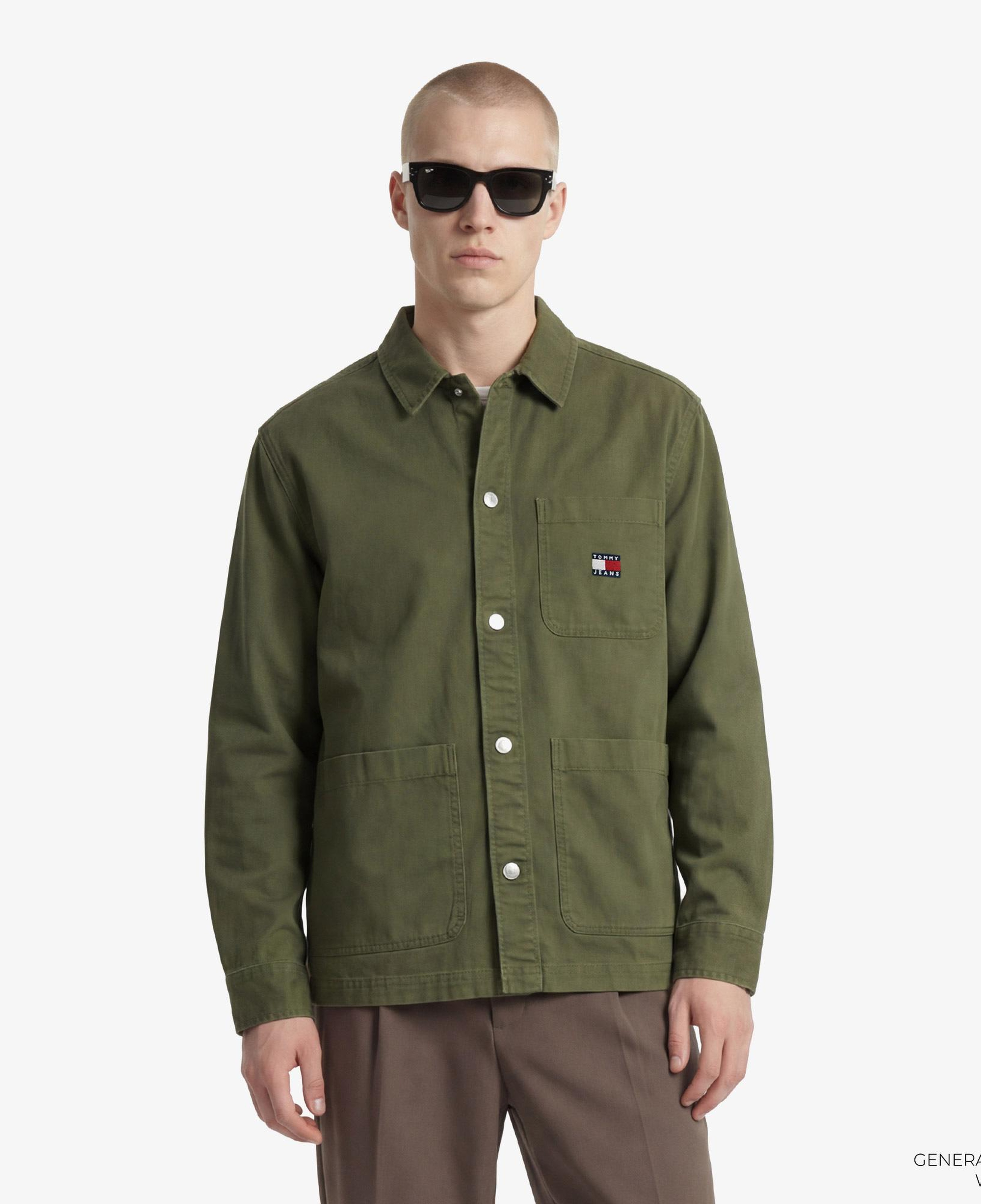 Tommy Hilfiger Overshirt Erkek Yeşil Gömlek