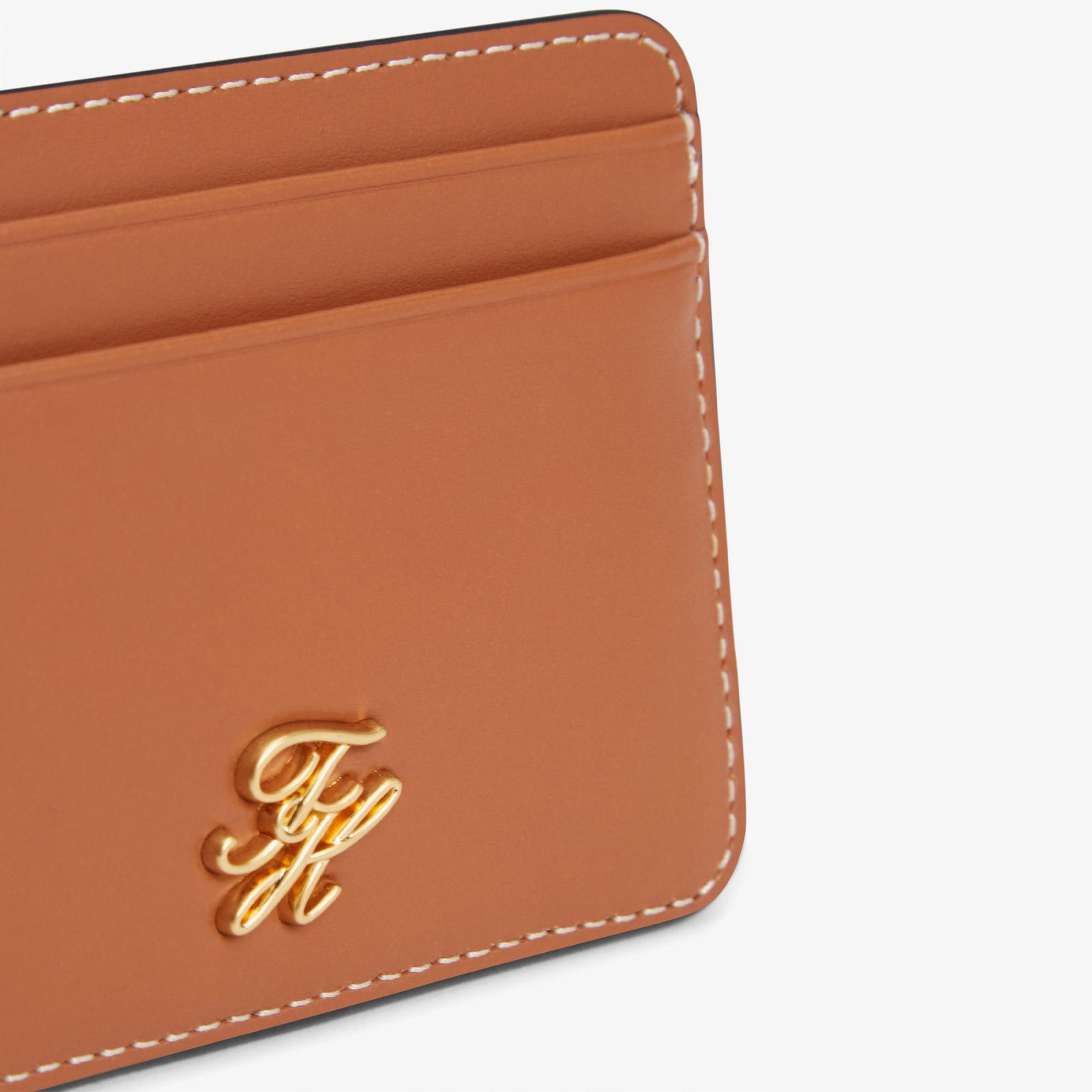 Tommy Hilfiger Script Leather Kadın Kahverengi Kartlık