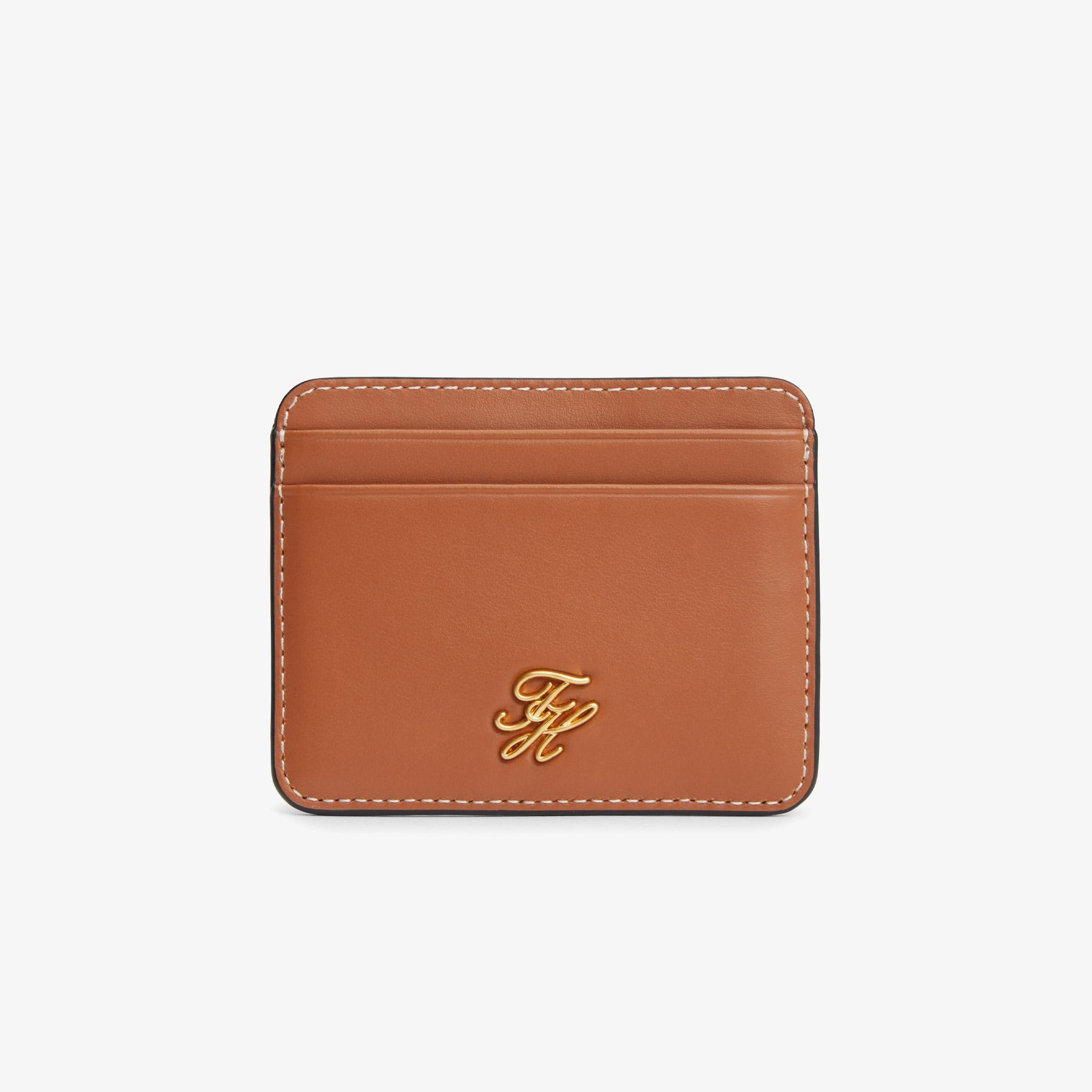 Tommy Hilfiger Script Leather Kadın Kahverengi Kartlık