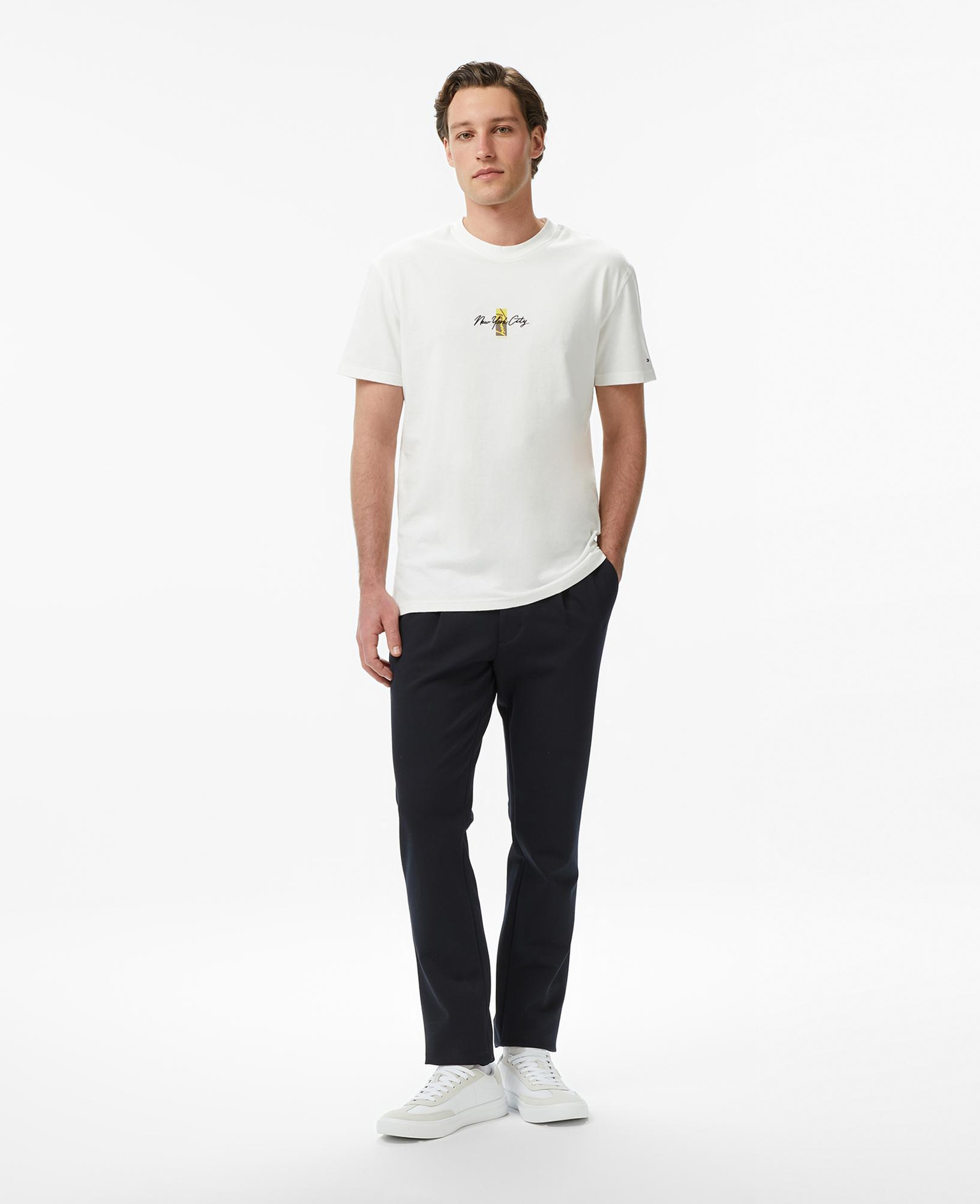 Tommy Hilfiger Signature Erkek Beyaz T-Shirt