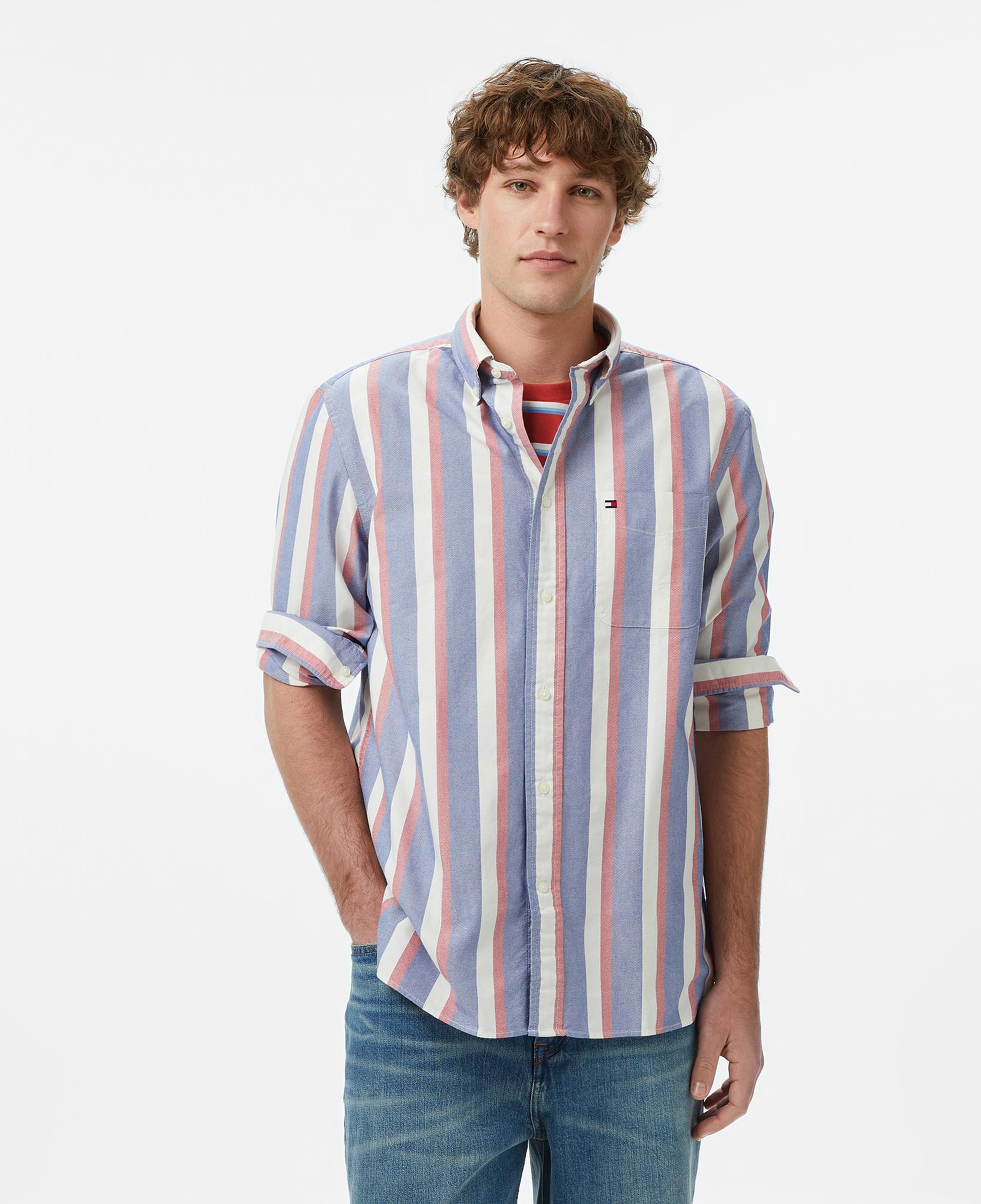 Tommy Hilfiger Seasonal Pattern Erkek Mavi Gömlek