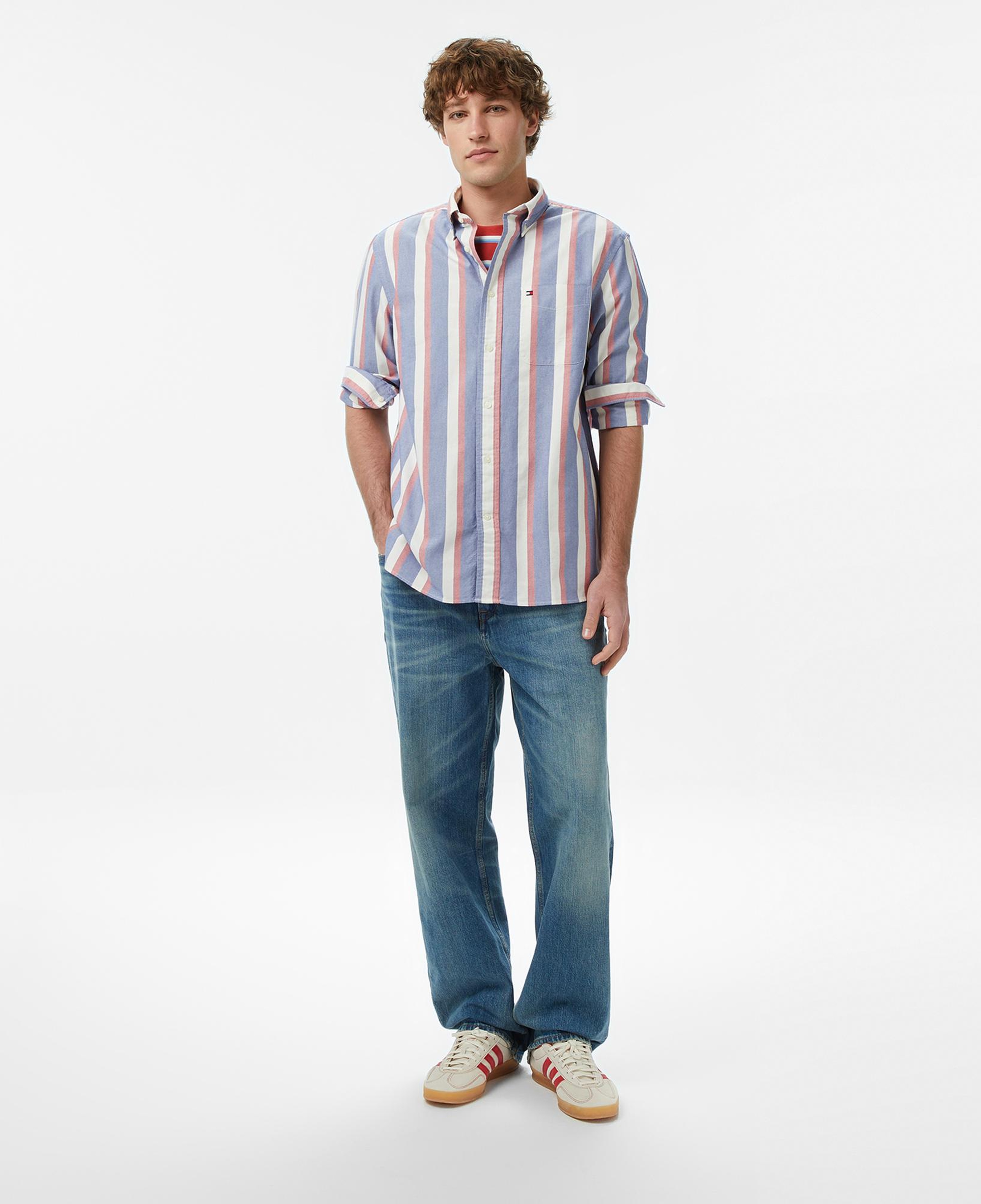 Tommy Hilfiger Seasonal Pattern Erkek Mavi Gömlek