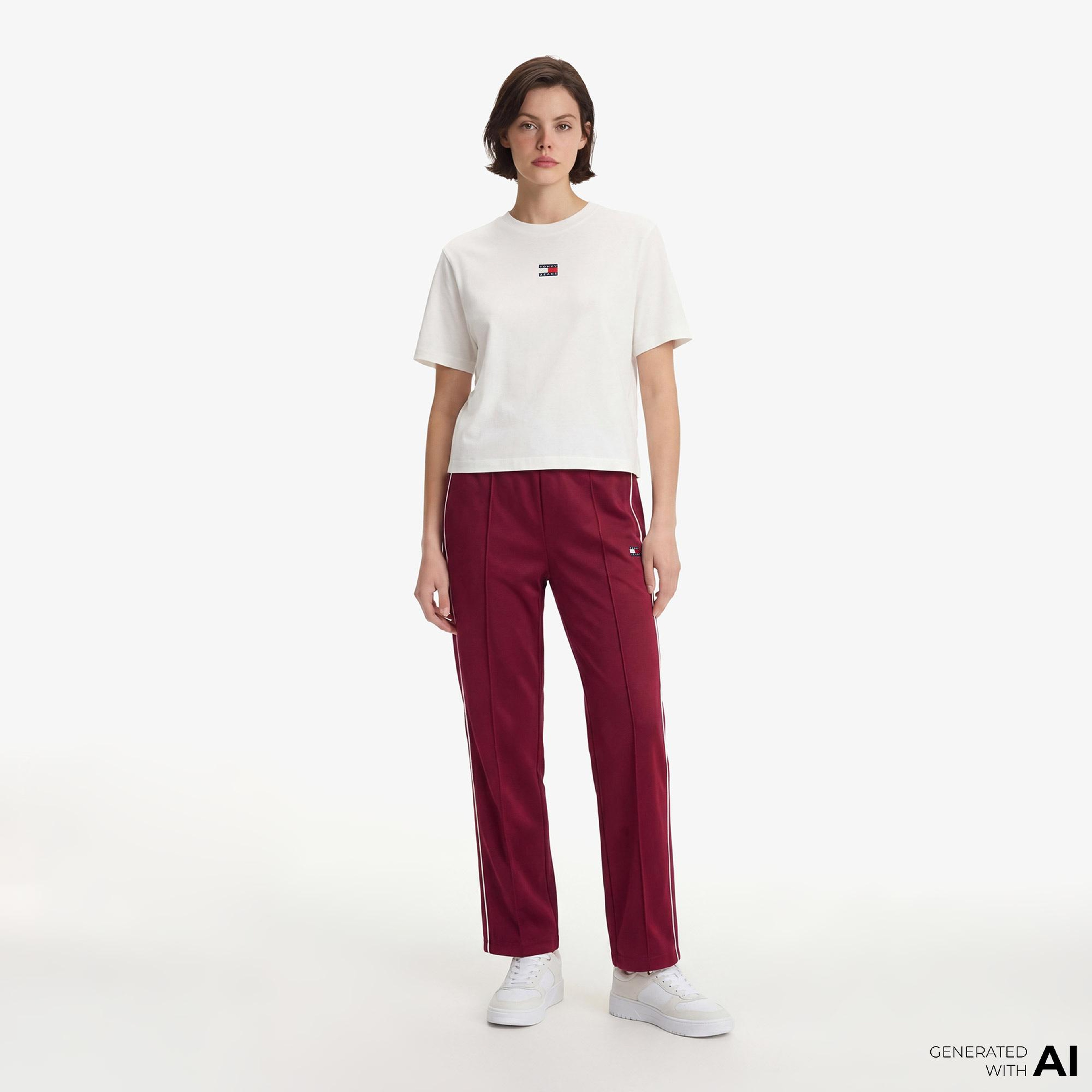 Tommy Hilfiger Badge Kadın Pembe Eşofman Altı