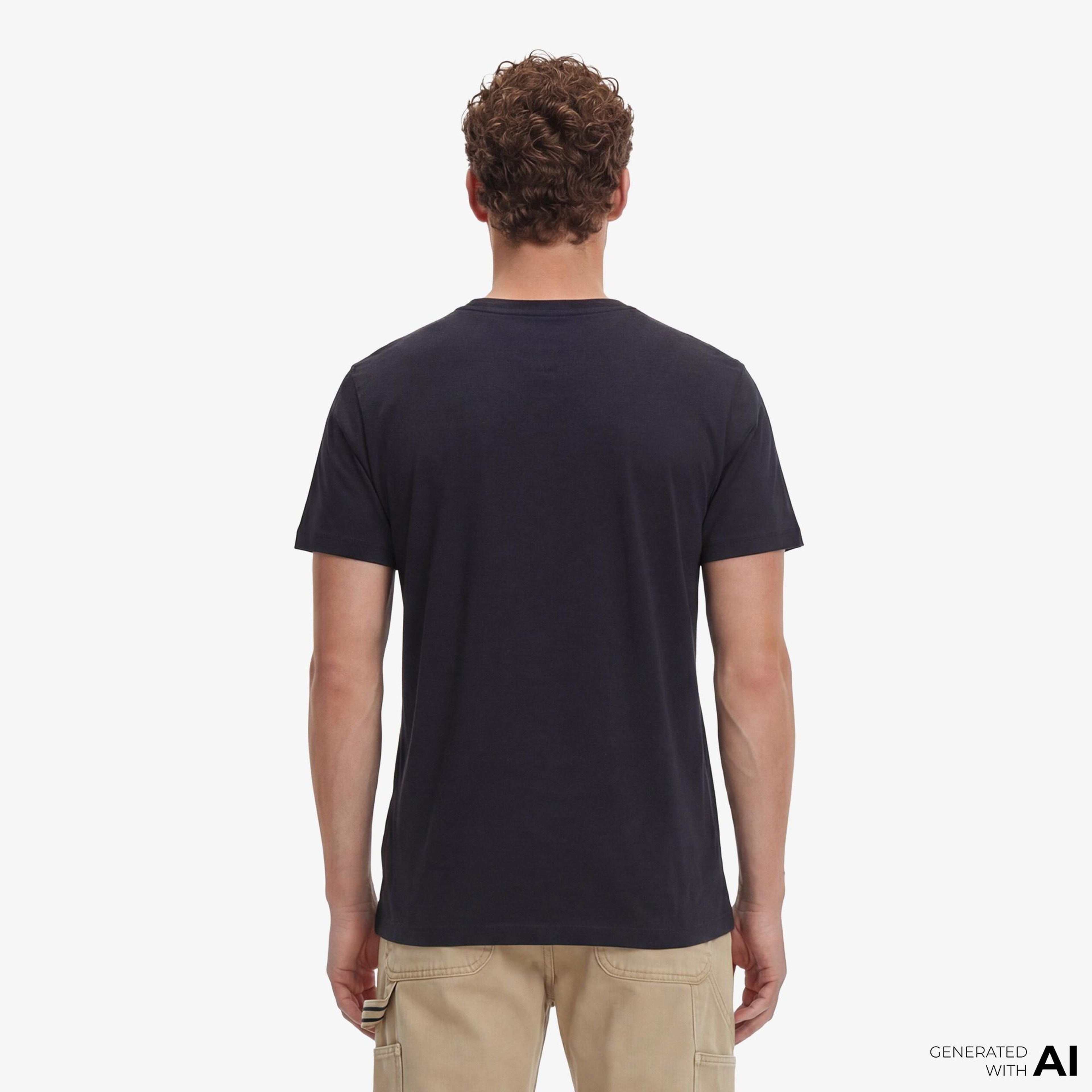 Tommy Hilfiger Brand Love Graphic Erkek Lacivert T-Shirt