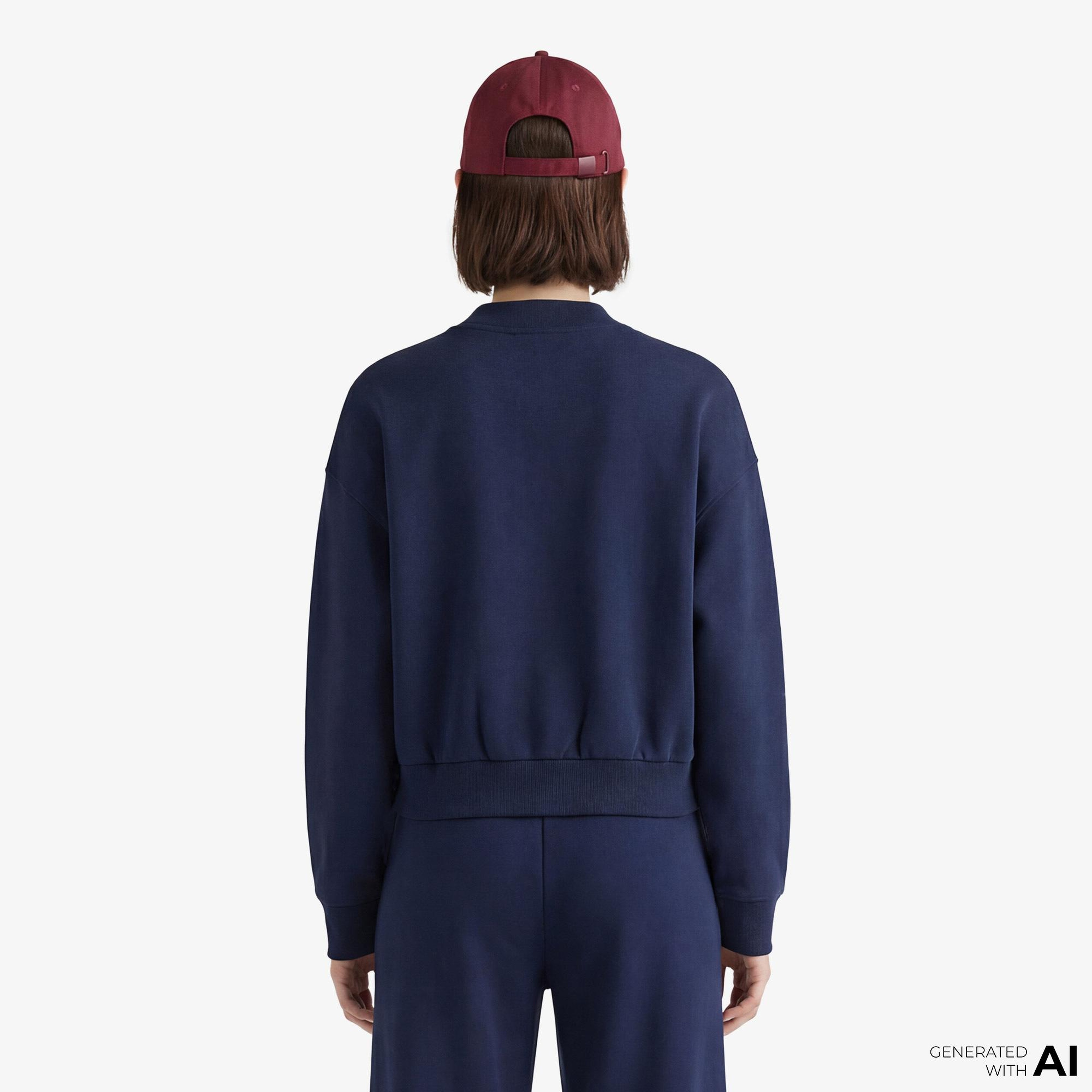 Tommy Hilfiger Varsity Hilfiger Kadın Lacivert Sweatshirt