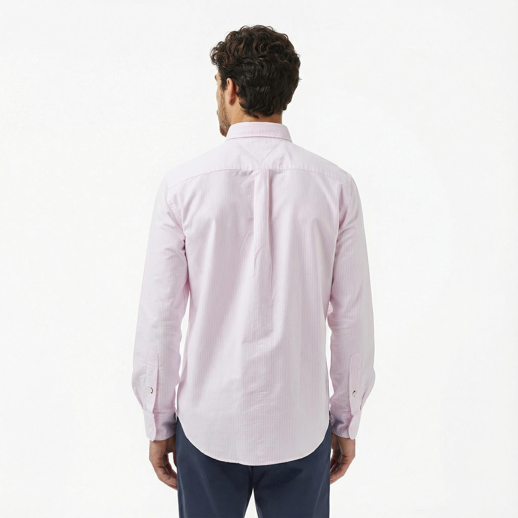 Tommy Hilfiger Heritage Oxford Stripe Erkek Pembe Gömlek