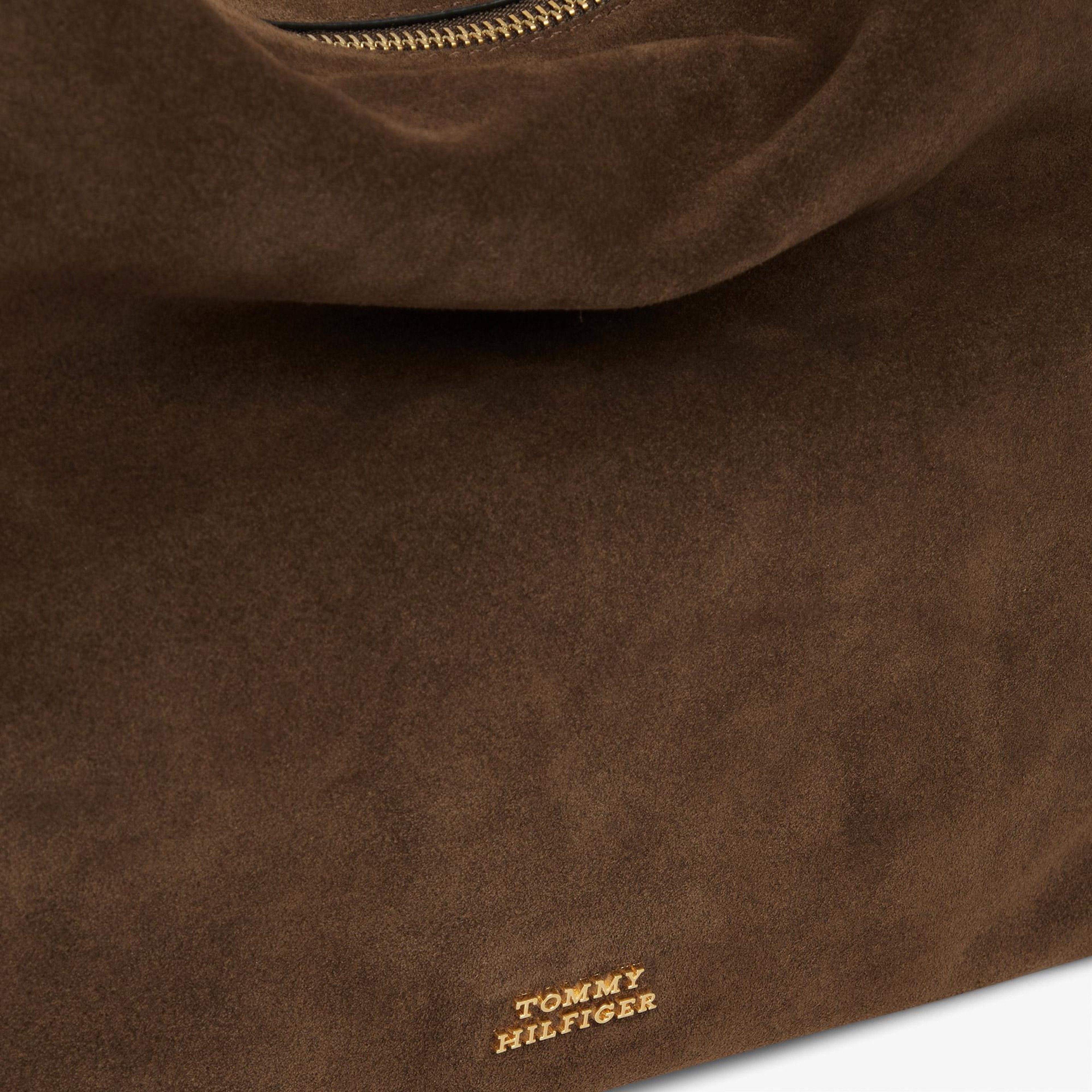 Tommy Hilfiger Statement Leather Kadın Kahverengi Omuz Çantası