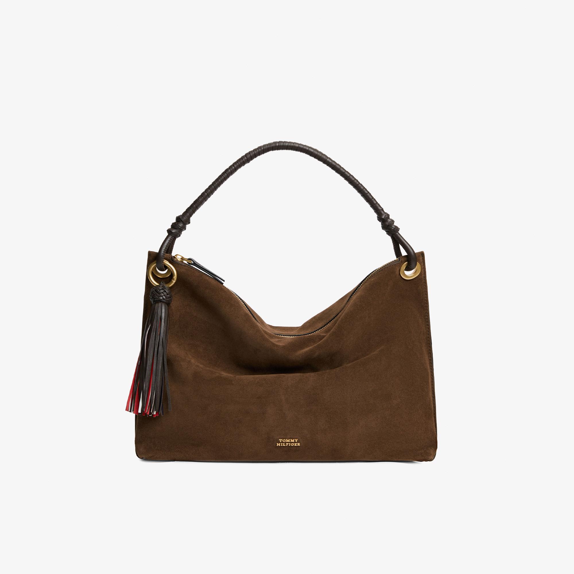 Tommy Hilfiger Statement Leather Kadın Kahverengi Omuz Çantası