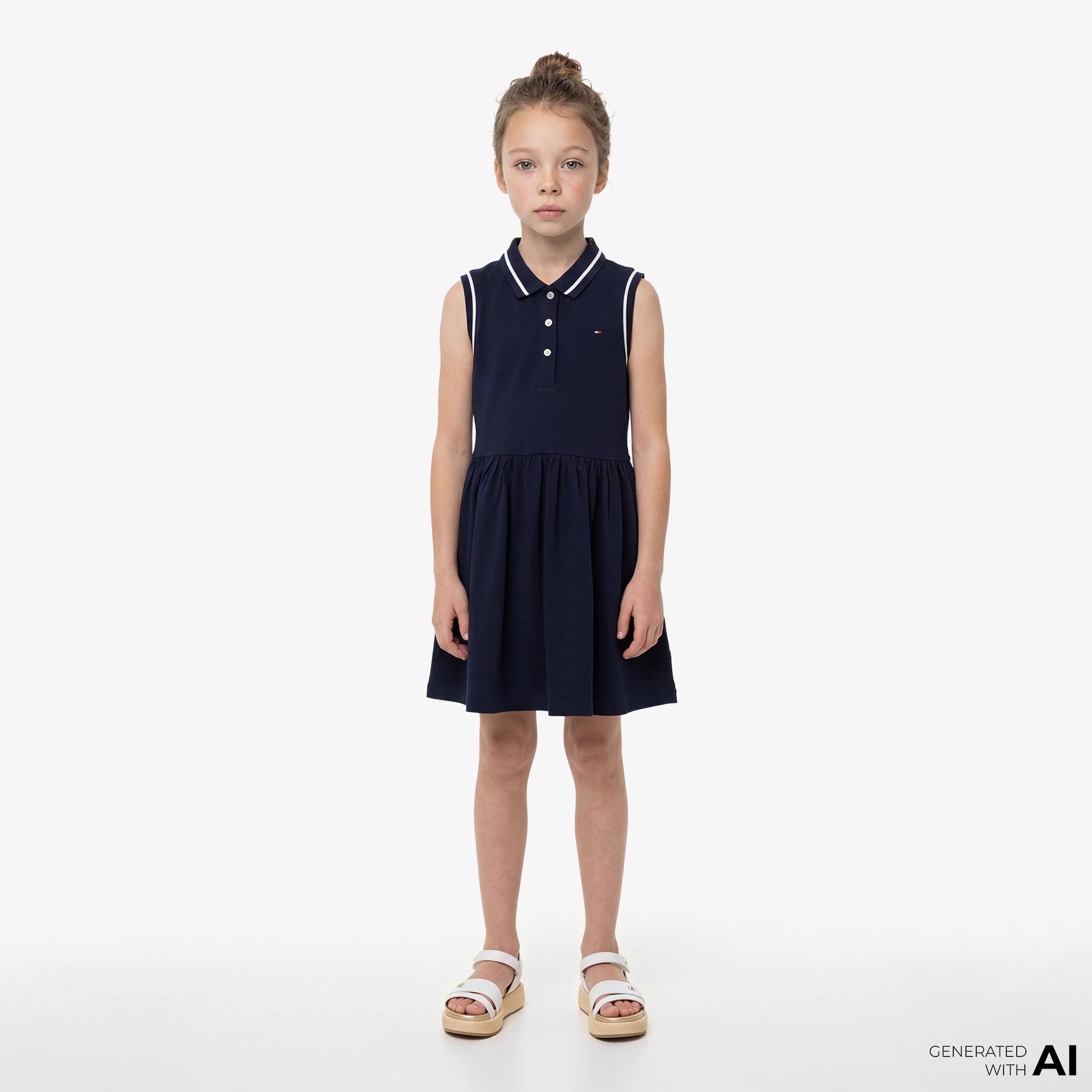 Tommy Hilfiger Essentials Çocuk Lacivert Elbise