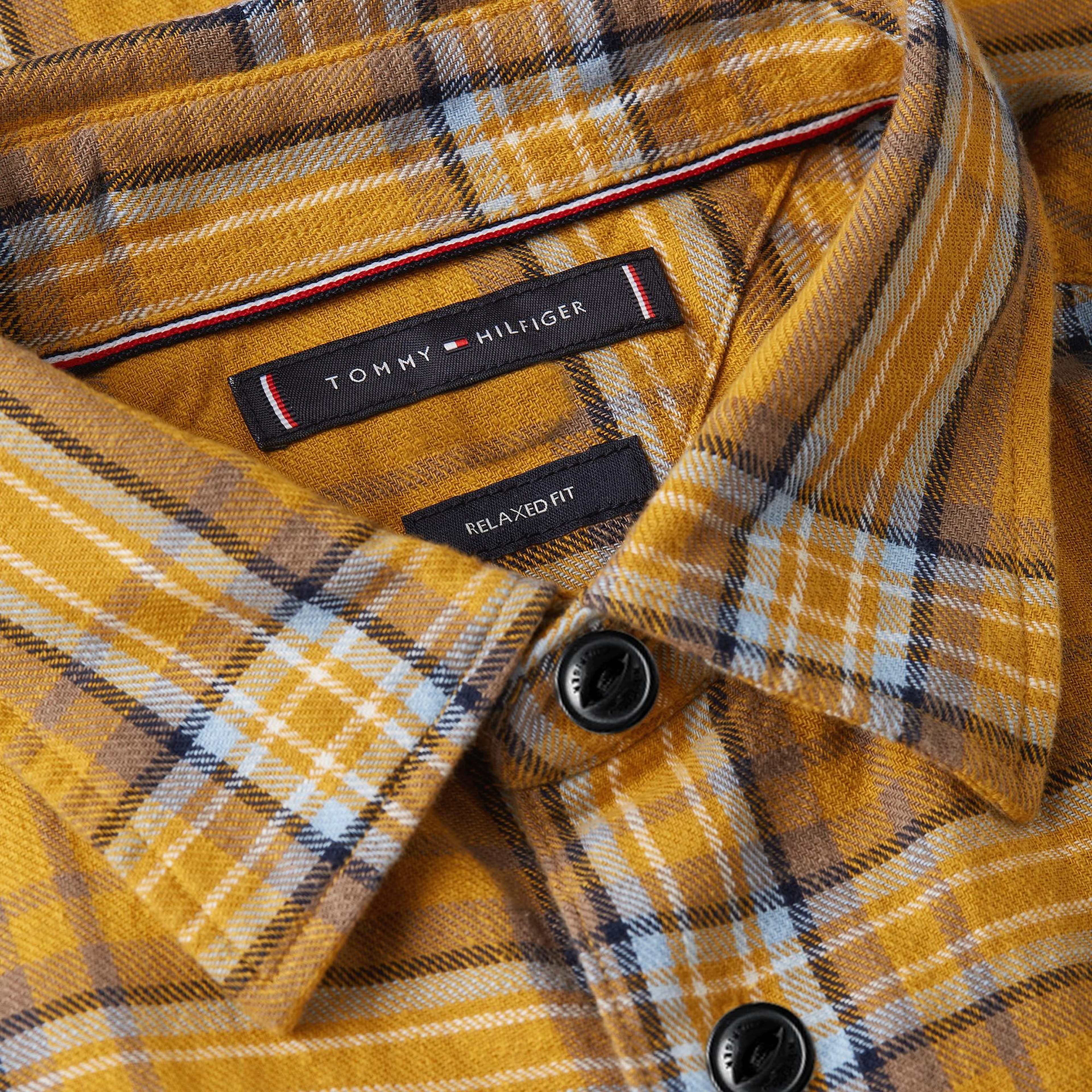 Tommy Hilfiger Layering Shirt Erkek Sarı Gömlek